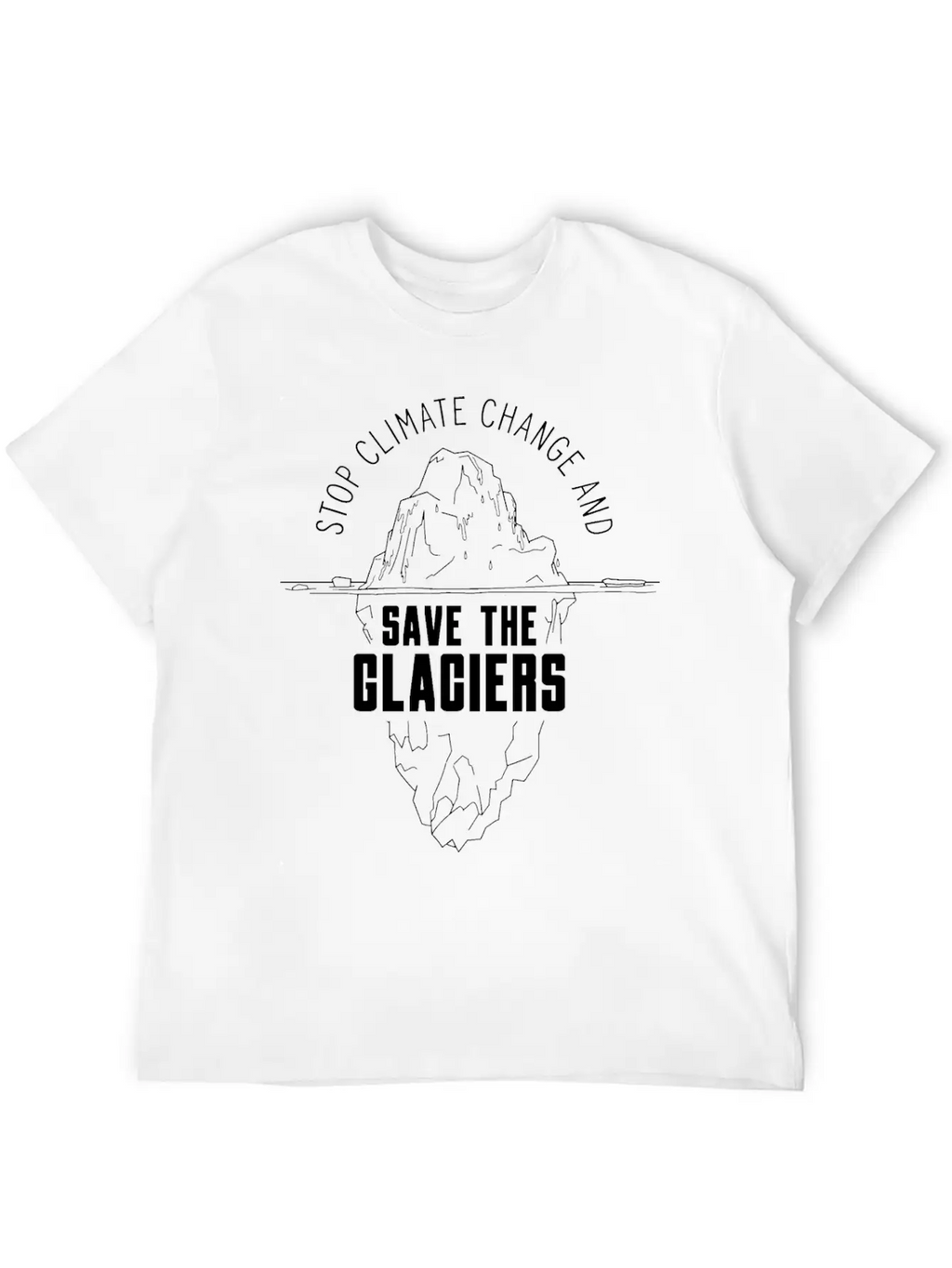 Stop Climate Change & Save The Glaciers Glacier Essential Cotton Tee For Daily Outfits – Unisex Style
