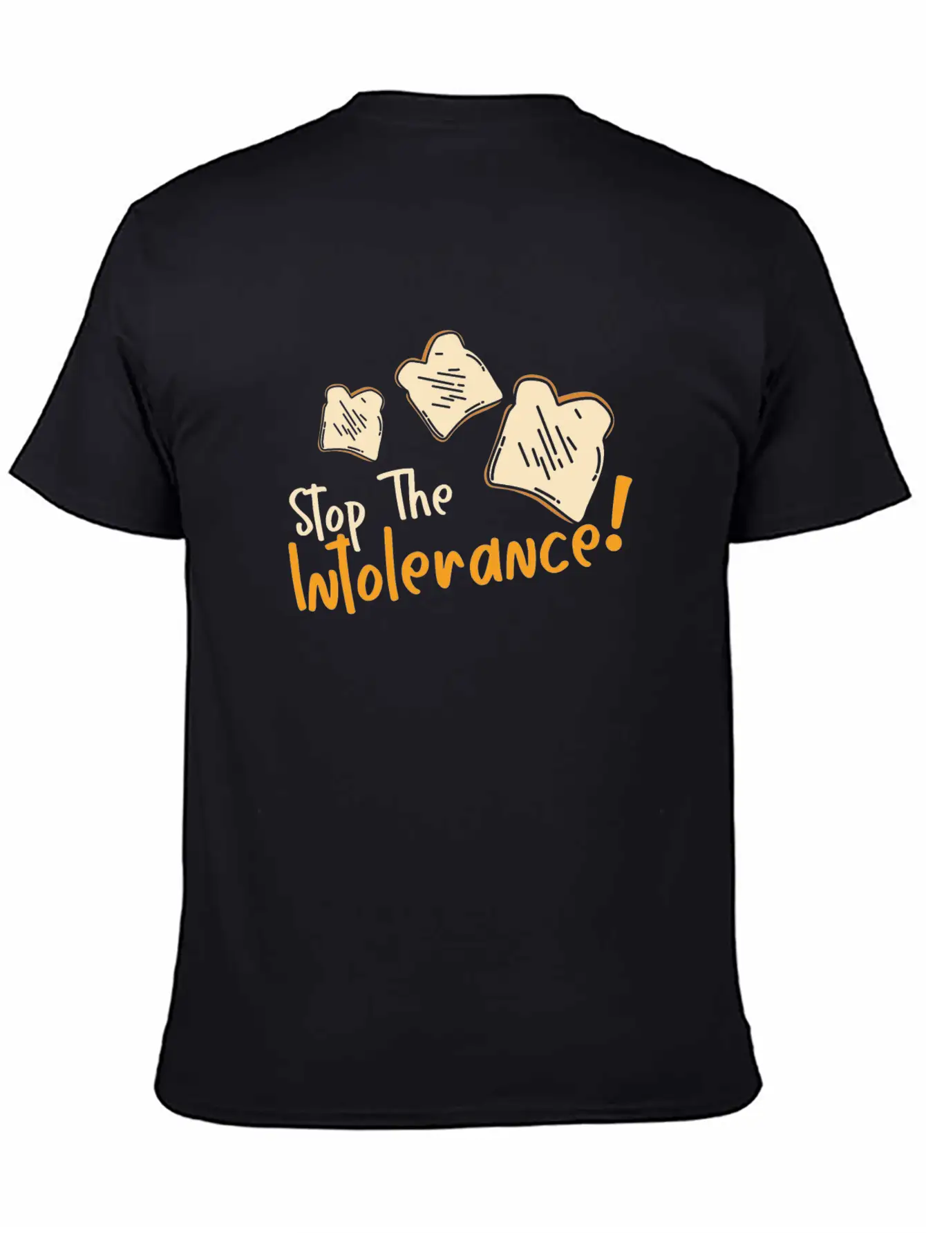 Stop The Intolerance Food Allergy Awareness Breathable Graphic T-Shirt – Perfect For Casual Days