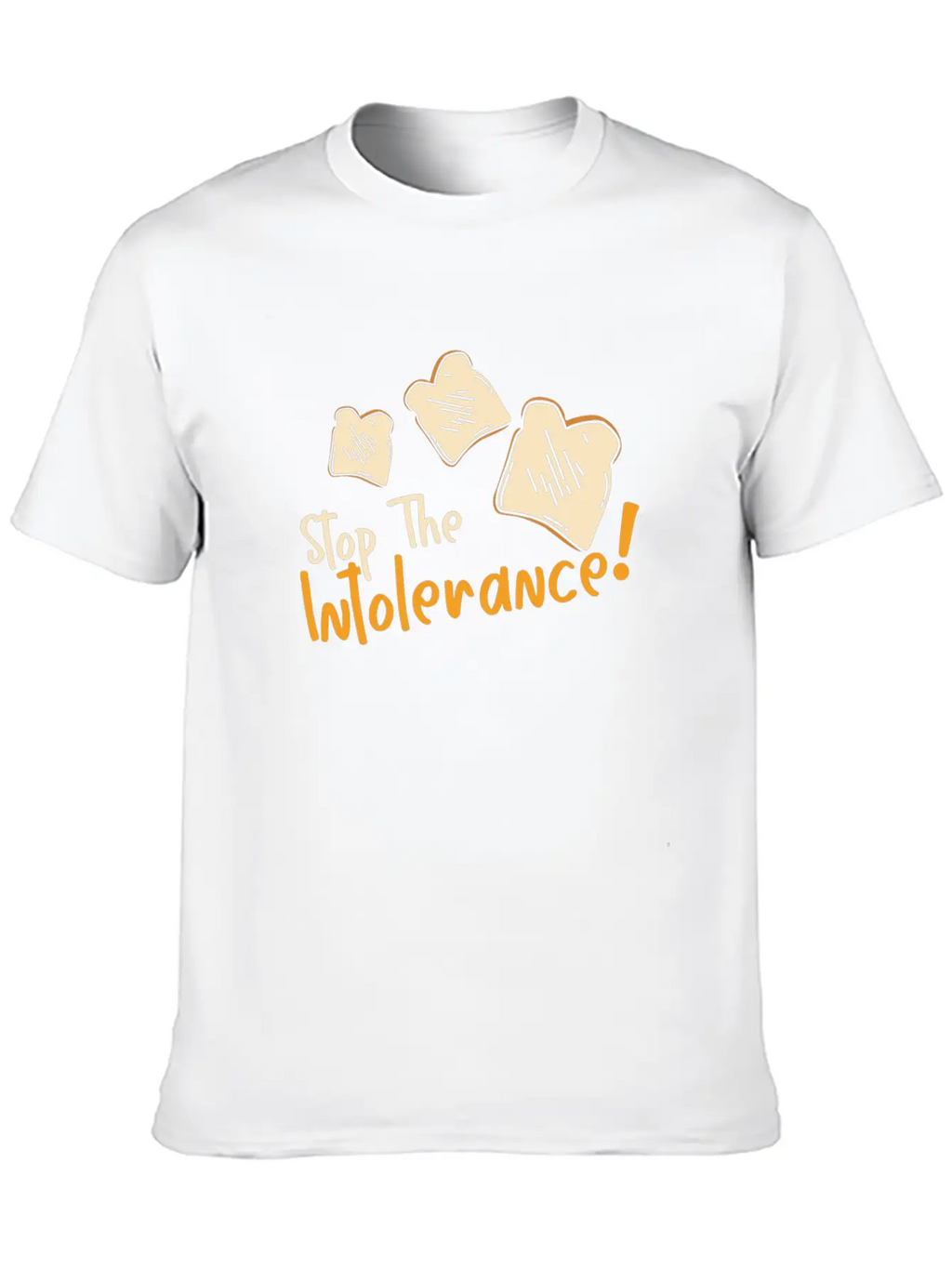 Stop The Intolerance Food Allergy Awareness Breathable Graphic T-Shirt – Perfect For Casual Days
