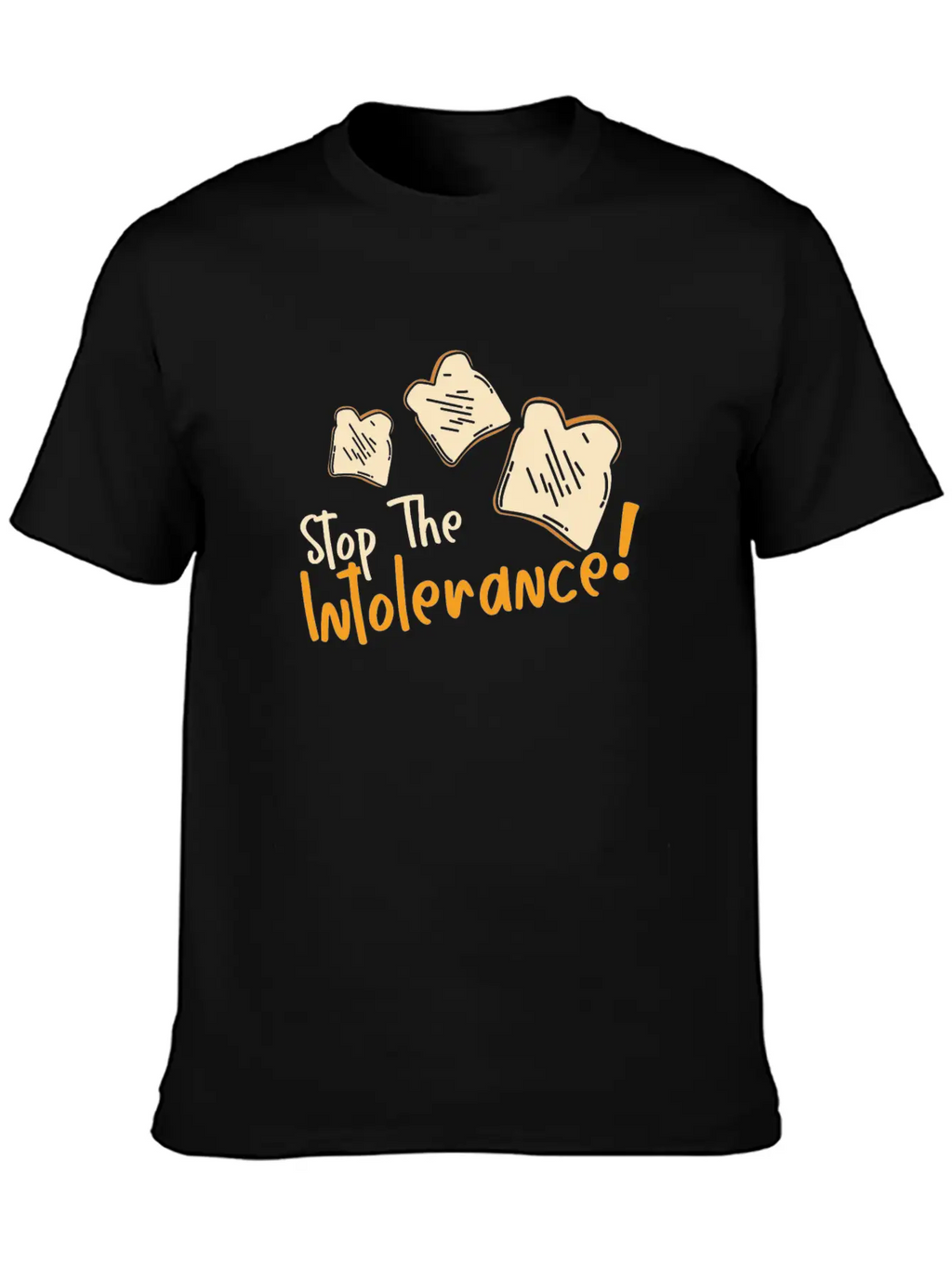 Stop The Intolerance Food Allergy Awareness Breathable Graphic T-Shirt – Perfect For Casual Days