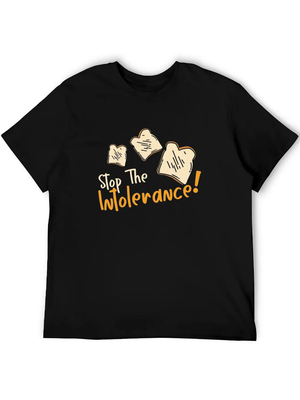 Stop The Intolerance Food Allergy Awareness Breathable Graphic T-Shirt – Perfect For Casual Days