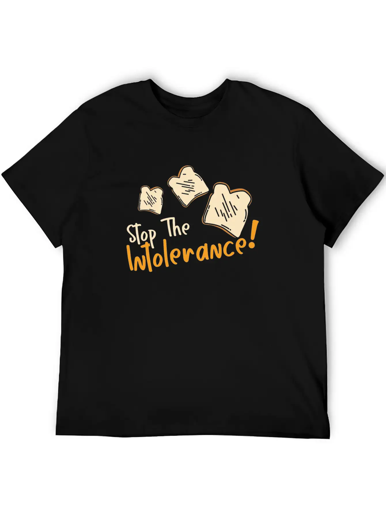 Stop The Intolerance Food Allergy Awareness Breathable Graphic T-Shirt – Perfect For Casual Days