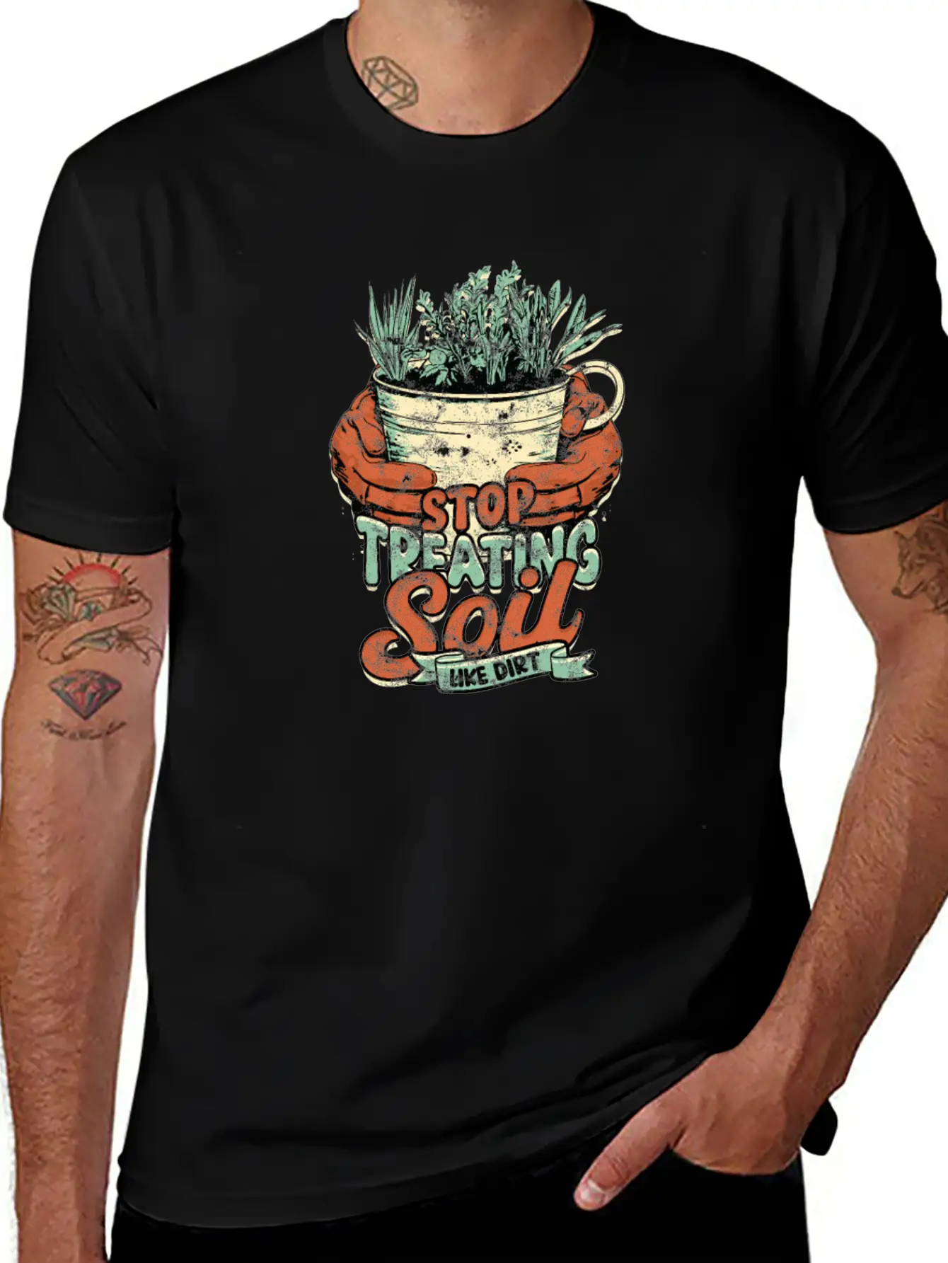 Stop Treating Soil Like Dirt - Agricultural Breathable Graphic T-Shirt – Perfect For Casual Days
