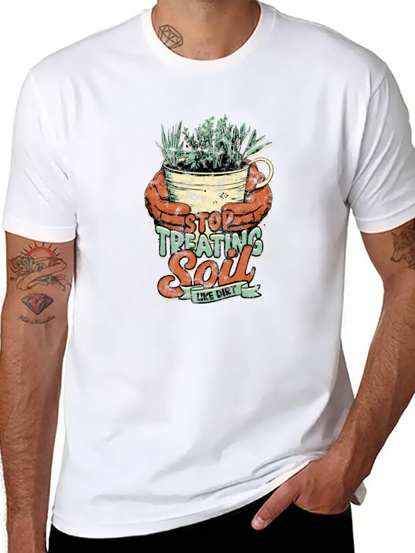 Stop Treating Soil Like Dirt - Agricultural Breathable Graphic T-Shirt – Perfect For Casual Days
