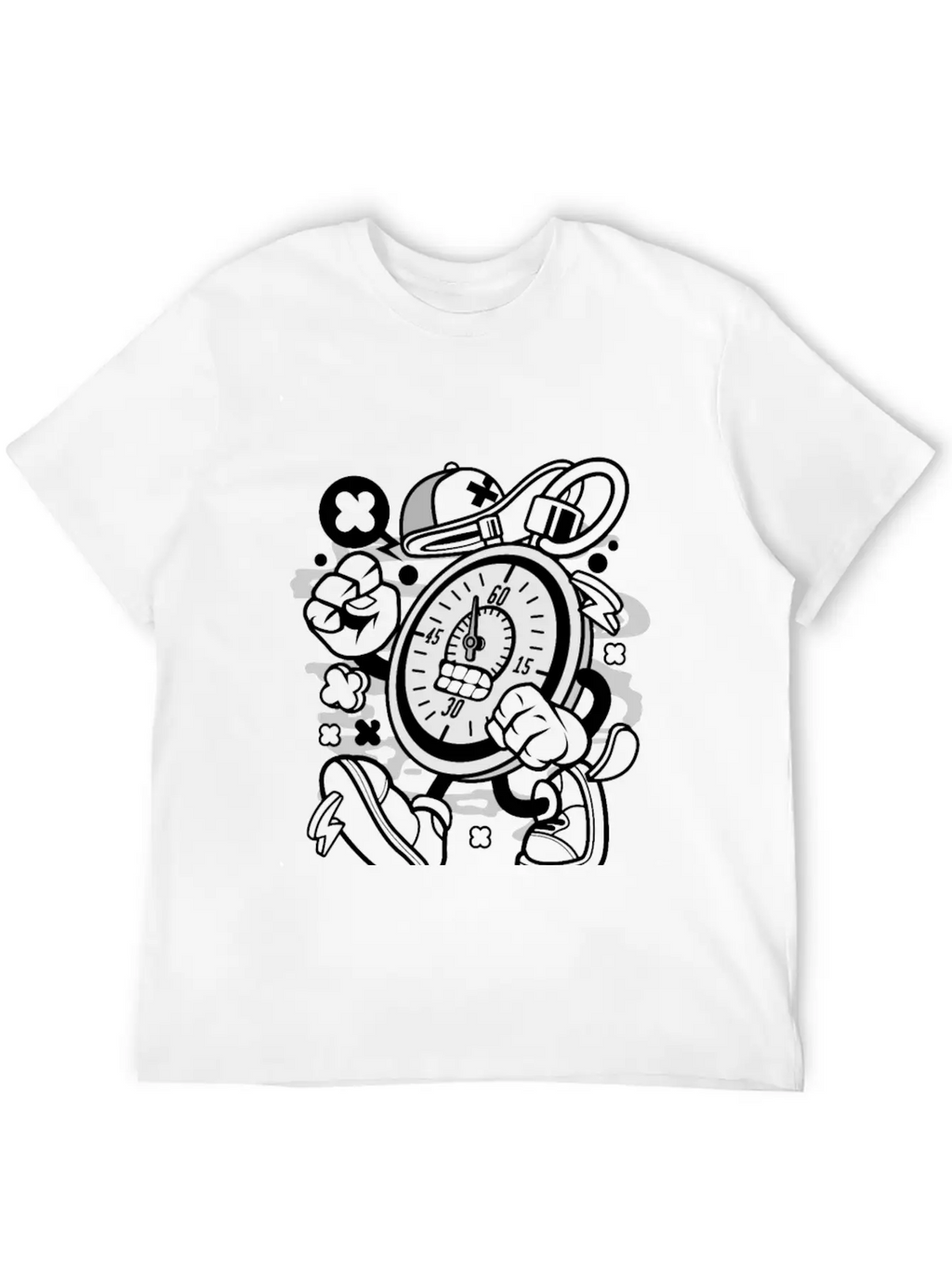 Stopwatch For Animated Characters Comics And Pop C Unisex Casual T-Shirt – Clean Design For Daily Comfort