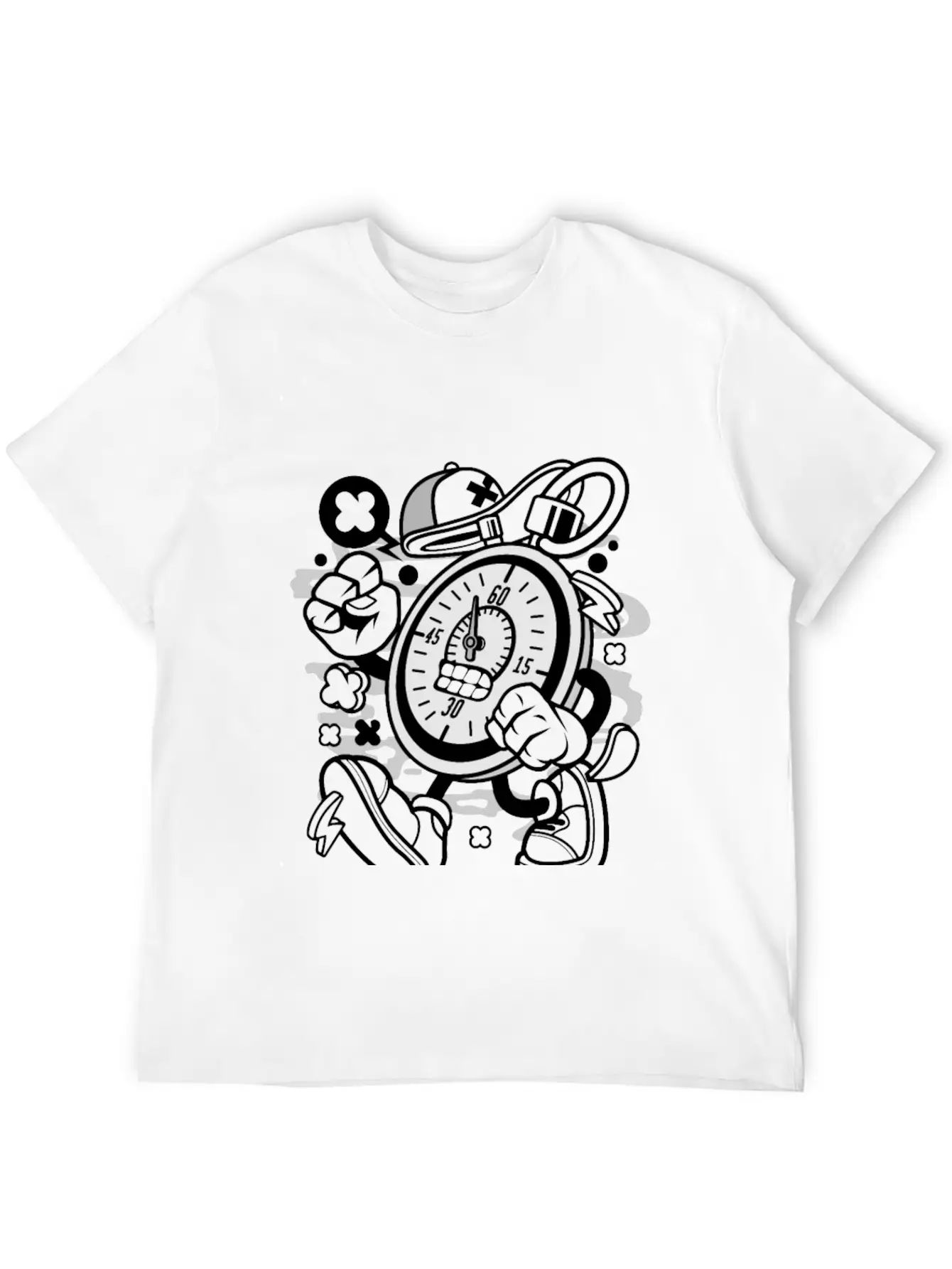 Stopwatch For Animated Characters Comics And Pop C Unisex Casual T-Shirt – Clean Design For Daily Comfort
