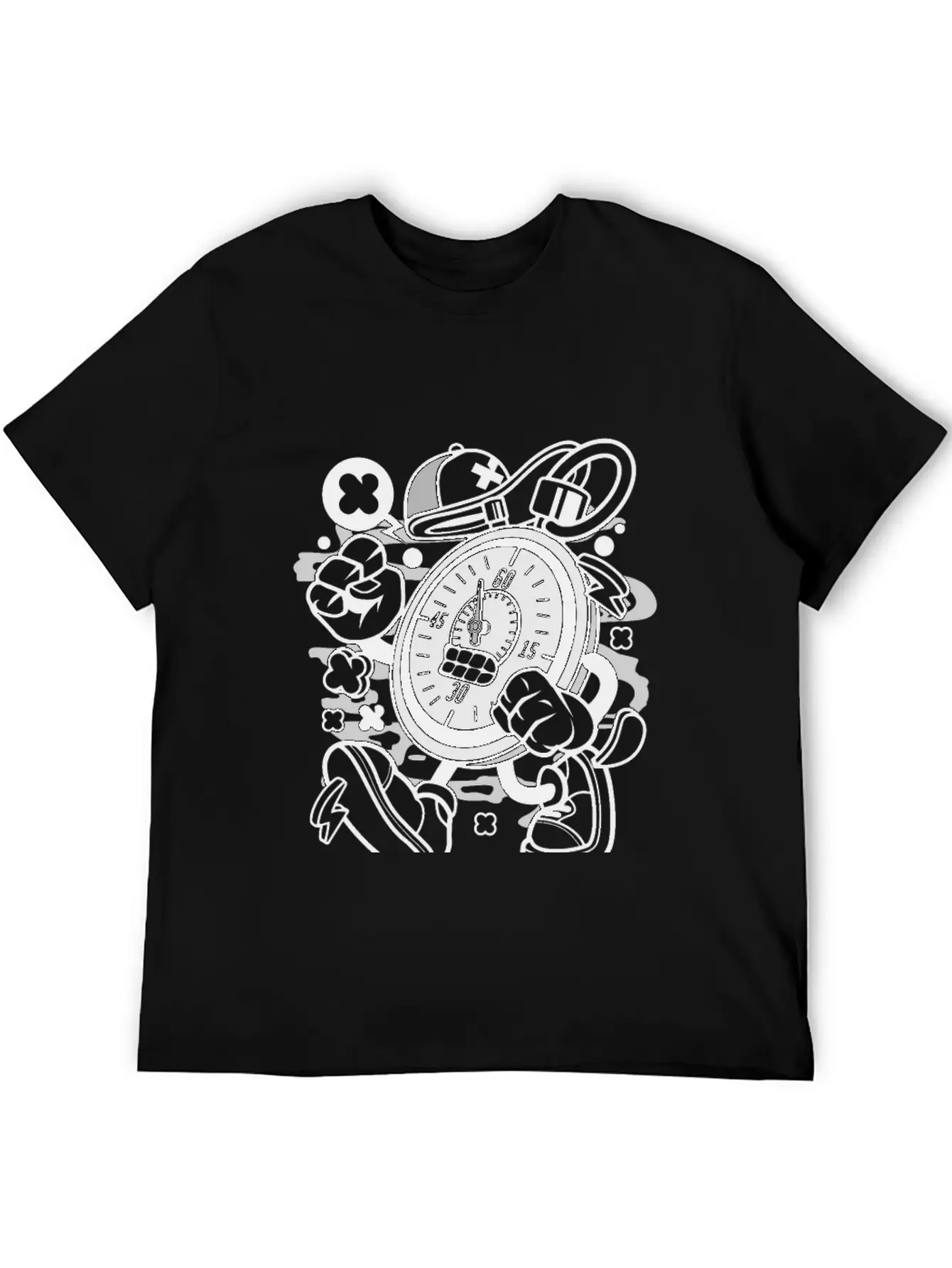 Stopwatch For Animated Characters Comics And Pop C Unisex Casual T-Shirt – Clean Design For Daily Comfort