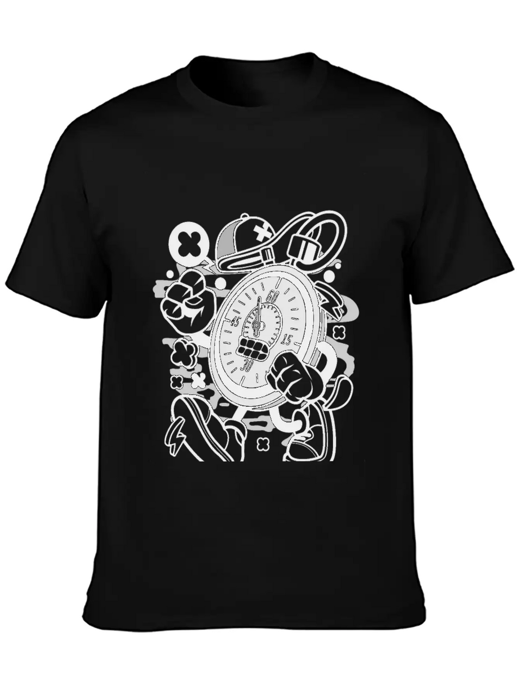 Stopwatch For Animated Characters Comics And Pop C Unisex Casual T-Shirt – Clean Design For Daily Comfort