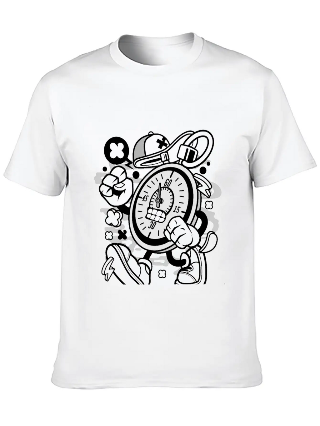 Stopwatch For Animated Characters Comics And Pop C Unisex Casual T-Shirt – Clean Design For Daily Comfort