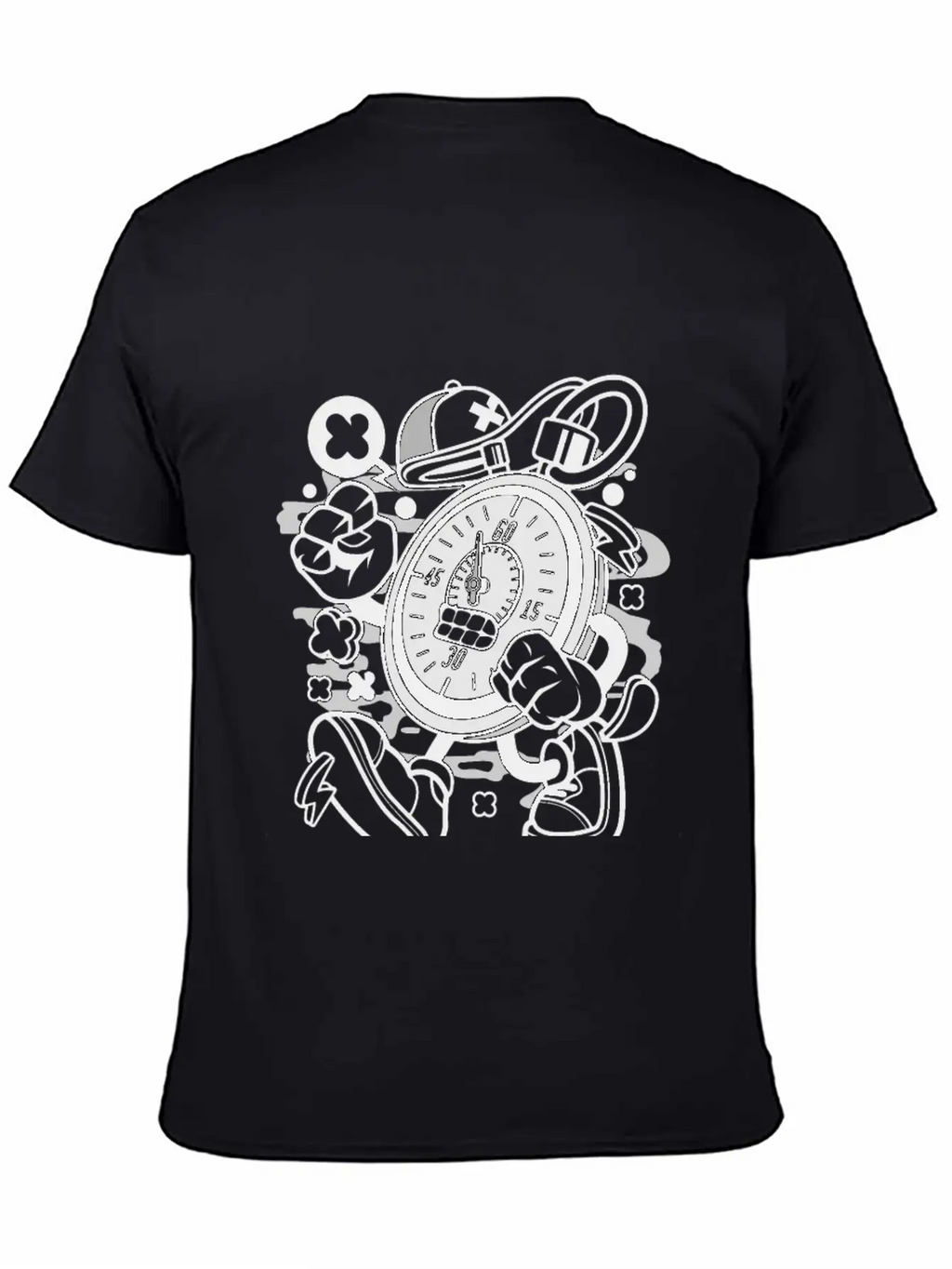 Stopwatch For Animated Characters Comics And Pop C Unisex Casual T-Shirt – Clean Design For Daily Comfort