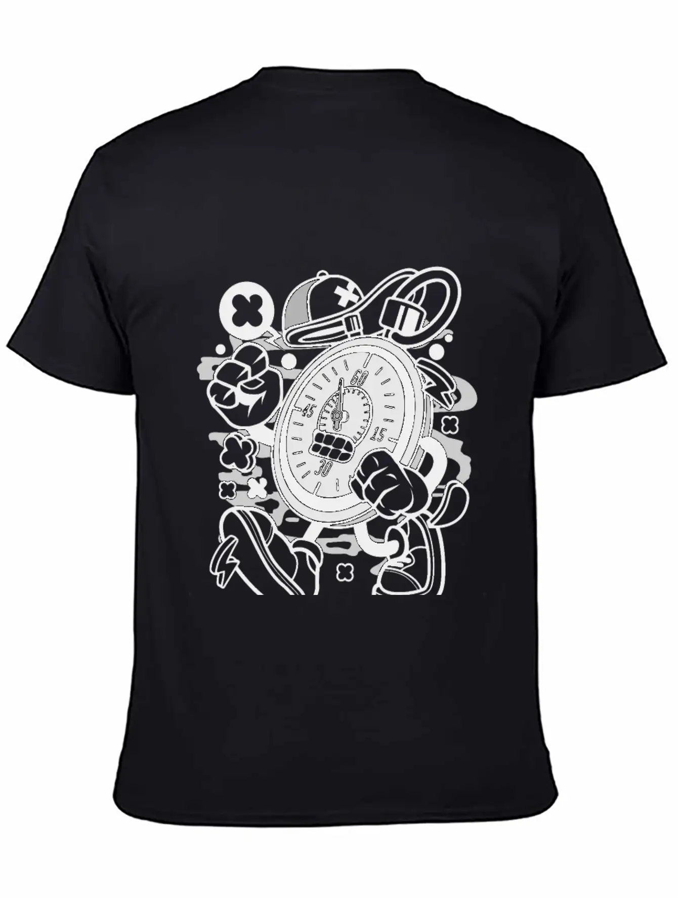 Stopwatch For Animated Characters Comics And Pop C Unisex Casual T-Shirt – Clean Design For Daily Comfort