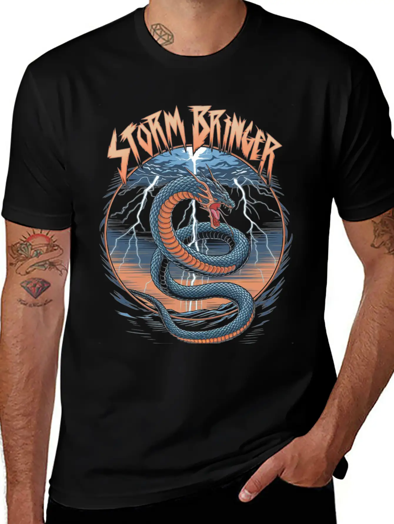 Storm Bringer Serpent Essential Cotton Tee For Daily Outfits – Unisex Style