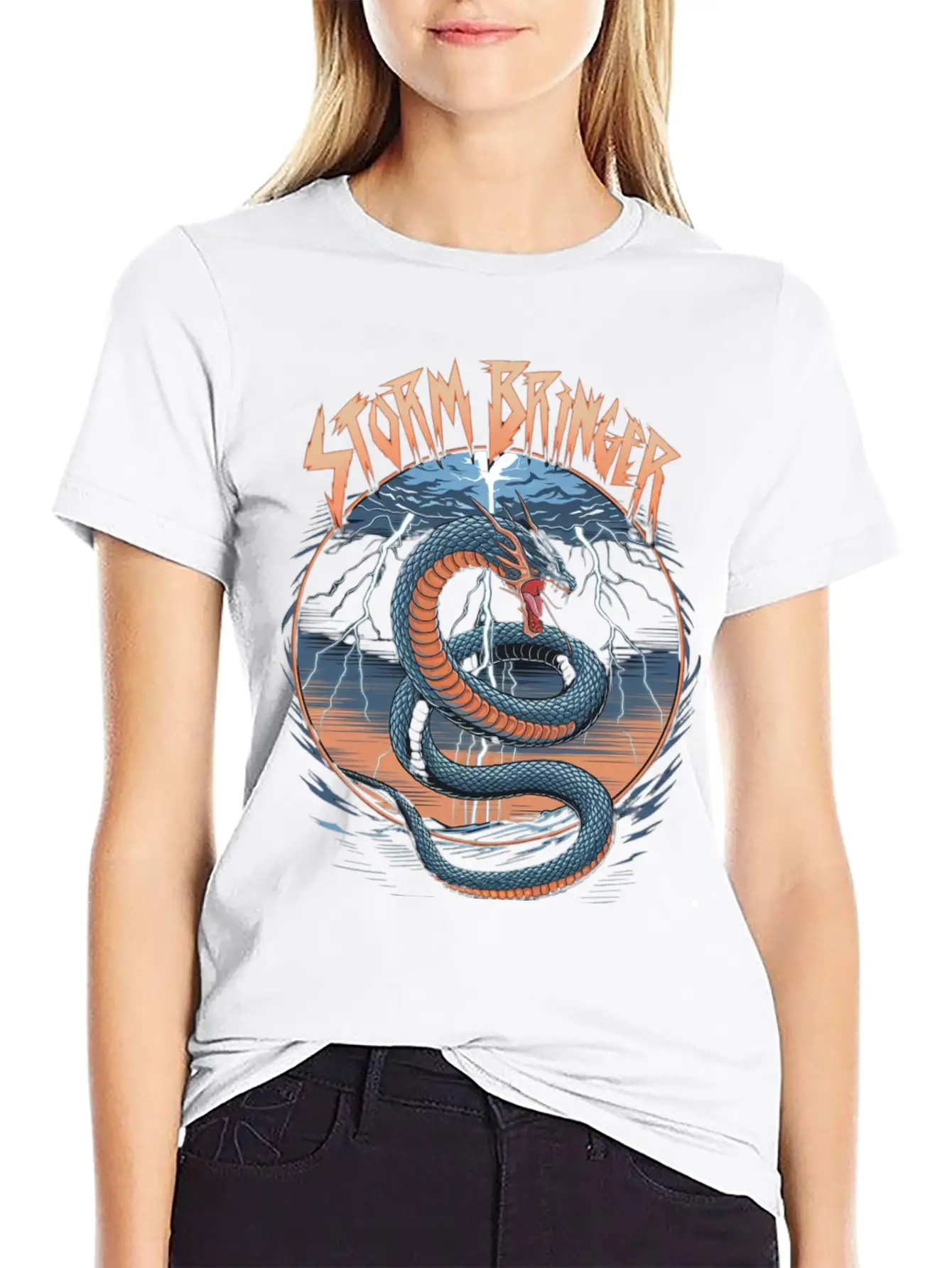 Storm Bringer Serpent Essential Cotton Tee For Daily Outfits – Unisex Style