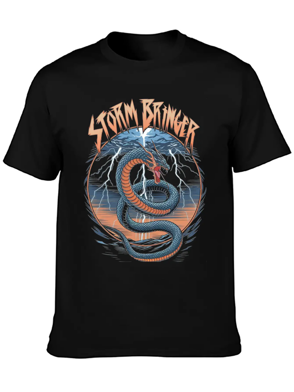 Storm Bringer Serpent Essential Cotton Tee For Daily Outfits – Unisex Style
