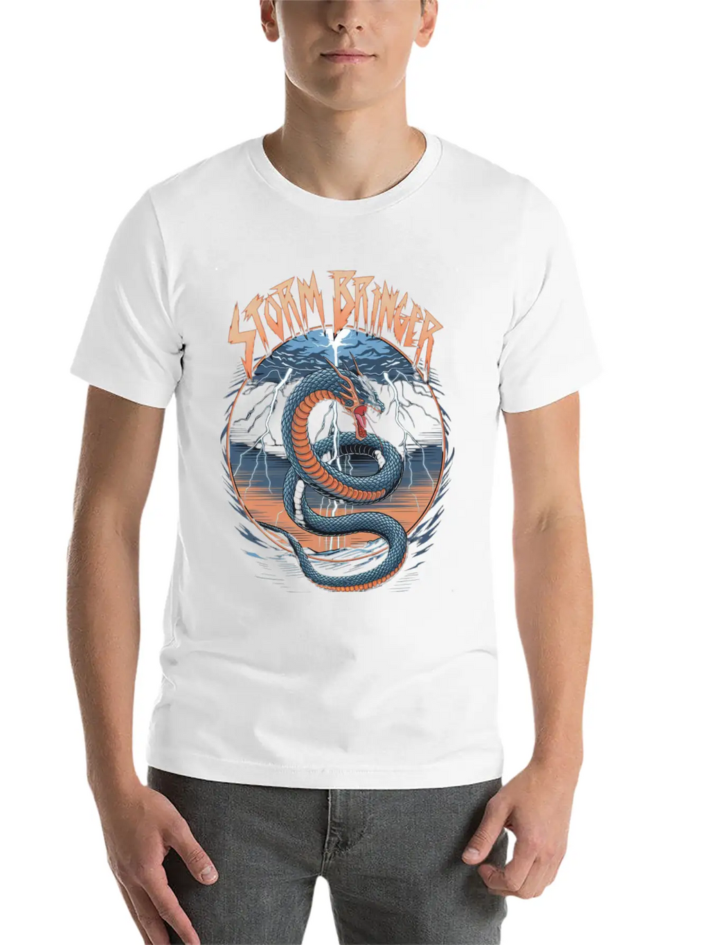 Storm Bringer Serpent Essential Cotton Tee For Daily Outfits – Unisex Style