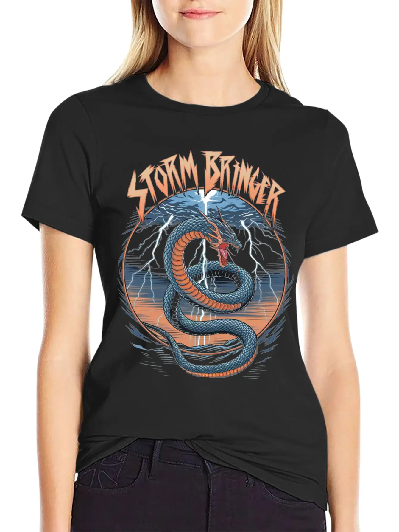 Storm Bringer Serpent Essential Cotton Tee For Daily Outfits – Unisex Style