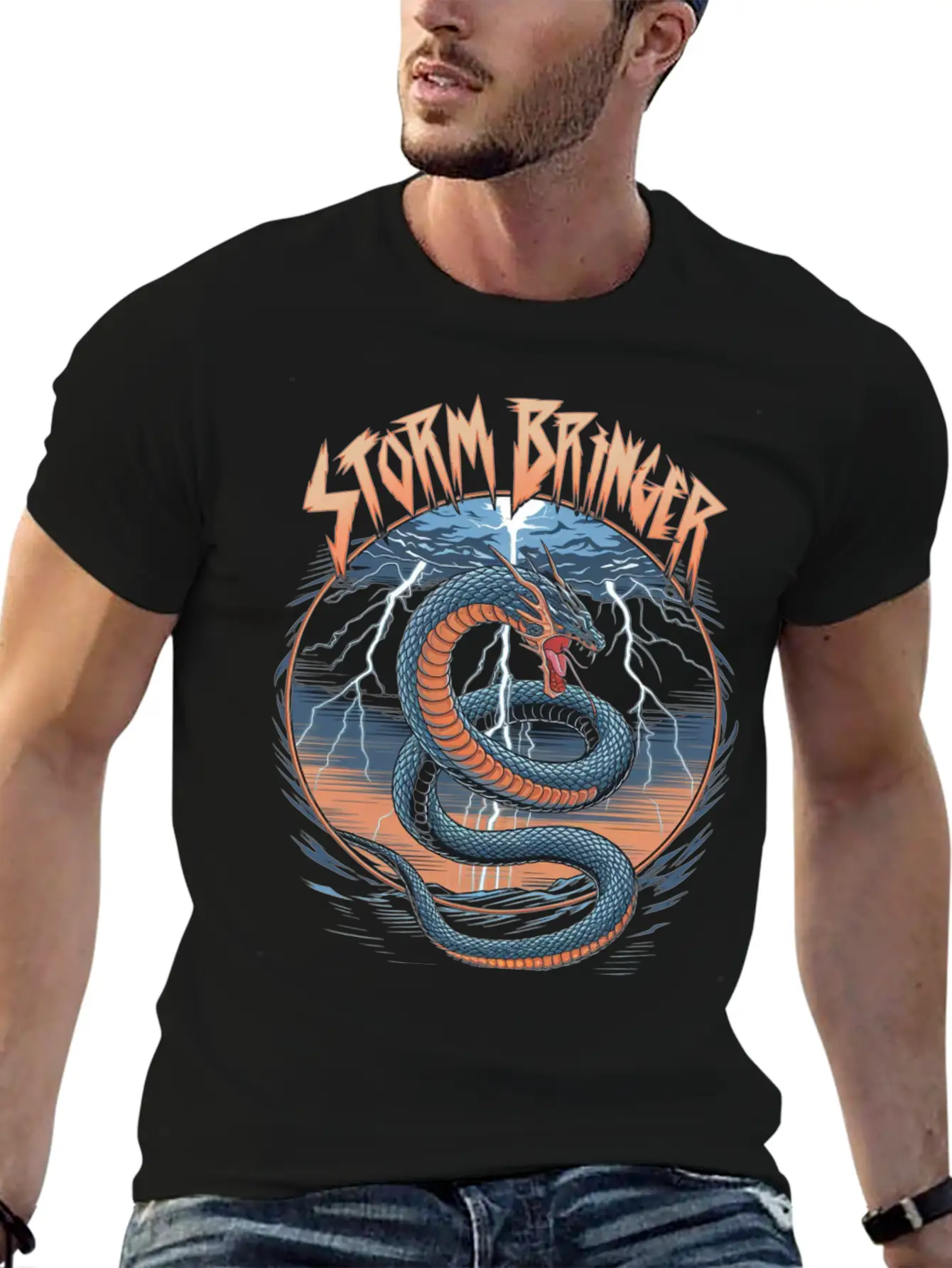 Storm Bringer Serpent Essential Cotton Tee For Daily Outfits – Unisex Style
