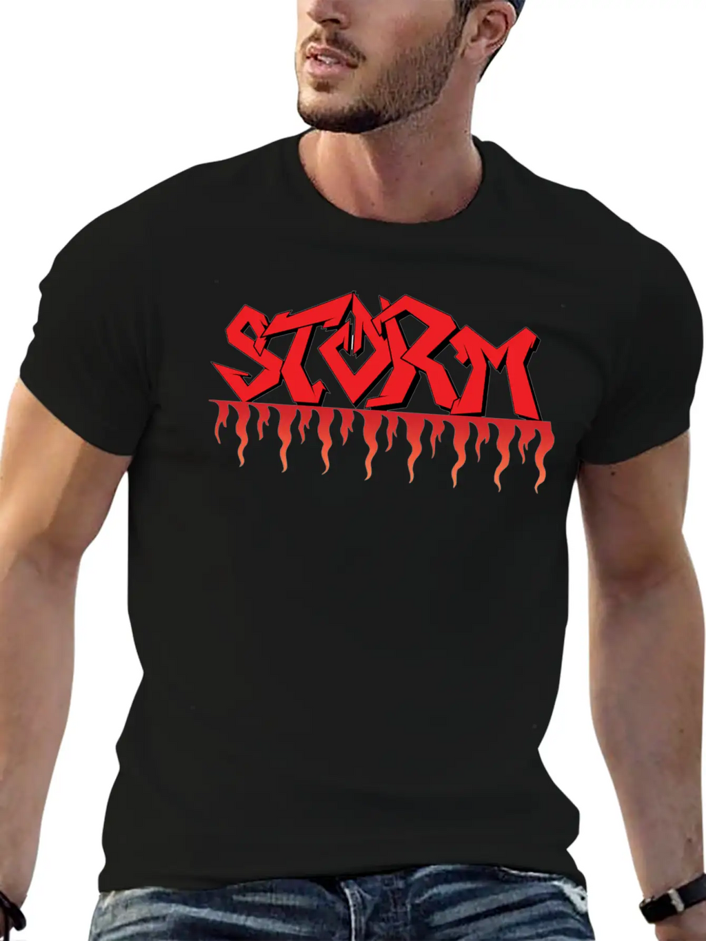 Storm Logo,sports Typographylogo,Melbourne Storm, Basic Graphic T-Shirt – Daily Comfort In Soft Cotton