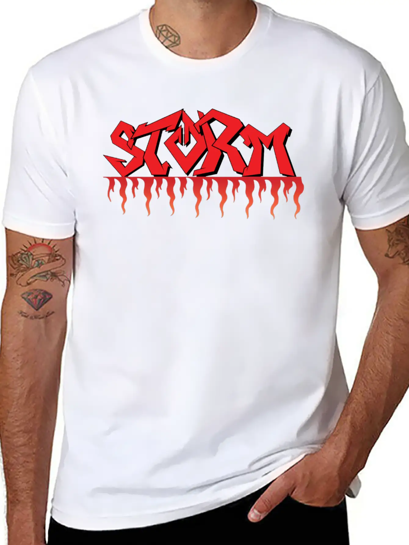 Storm Logo,sports Typographylogo,Melbourne Storm, Basic Graphic T-Shirt – Daily Comfort In Soft Cotton