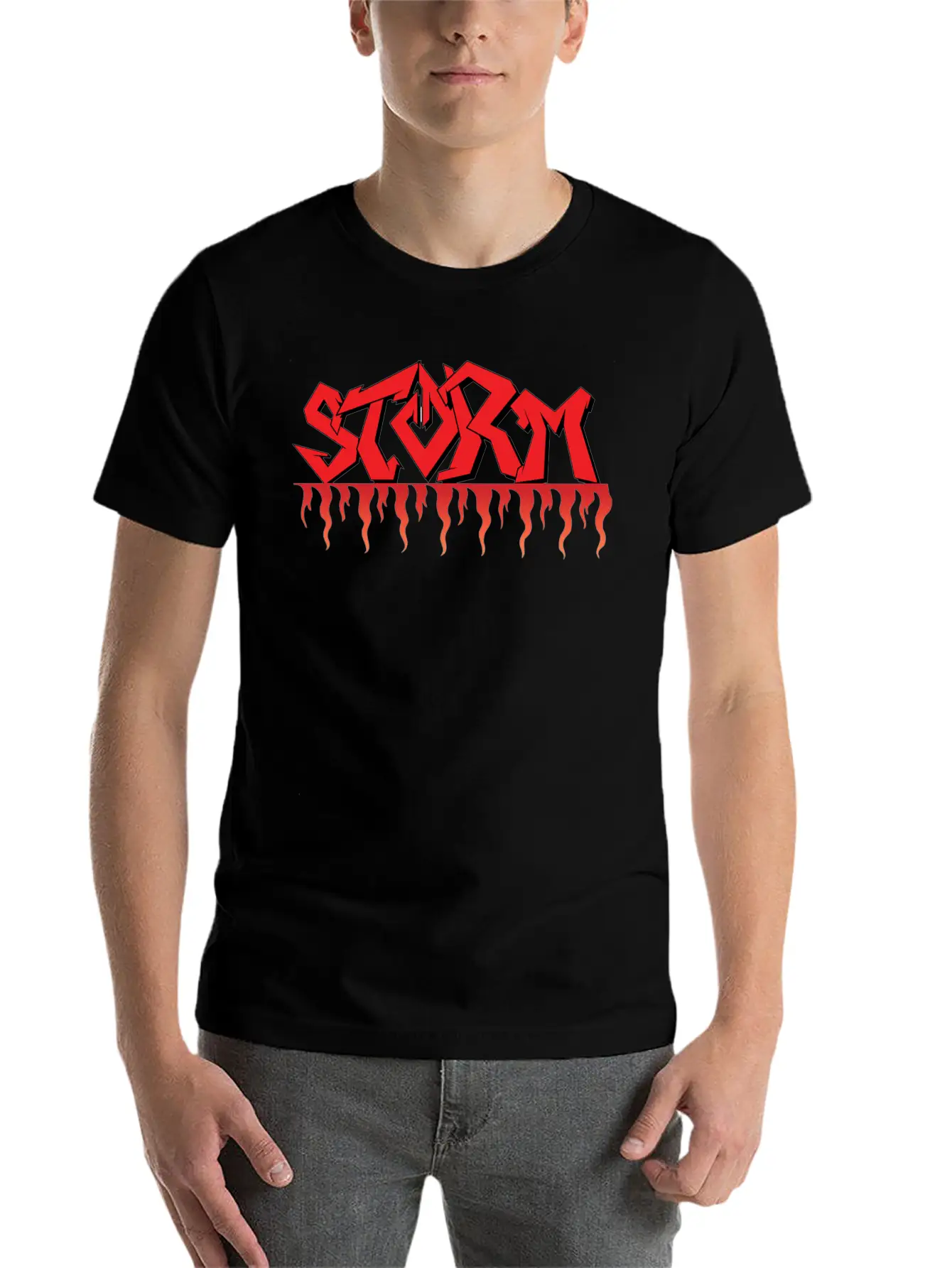 Storm Logo,sports Typographylogo,Melbourne Storm, Basic Graphic T-Shirt – Daily Comfort In Soft Cotton