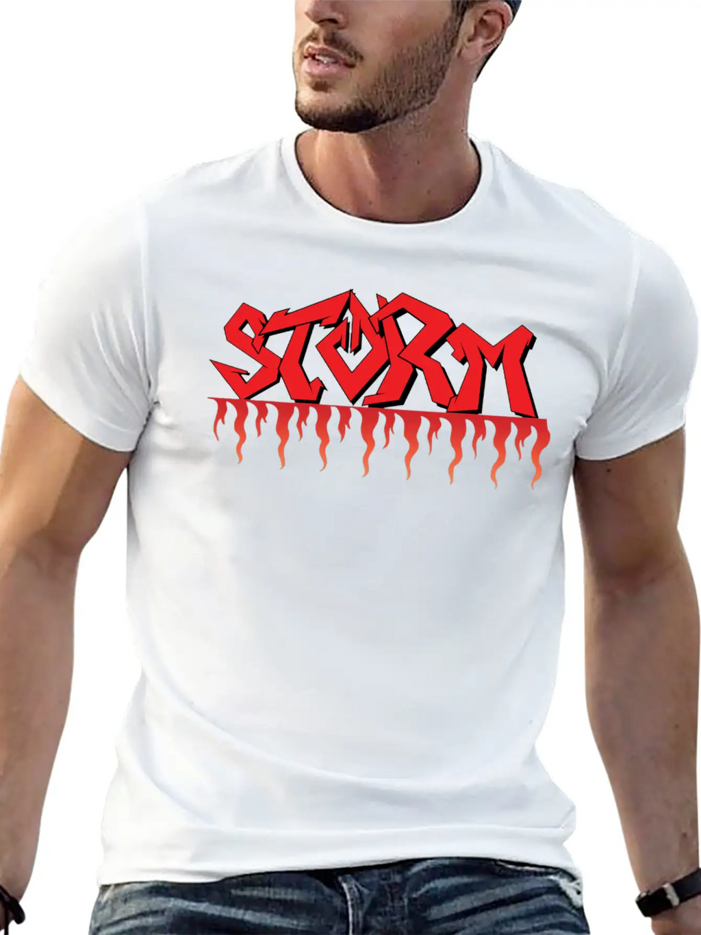 Storm Logo,sports Typographylogo,Melbourne Storm, Basic Graphic T-Shirt – Daily Comfort In Soft Cotton