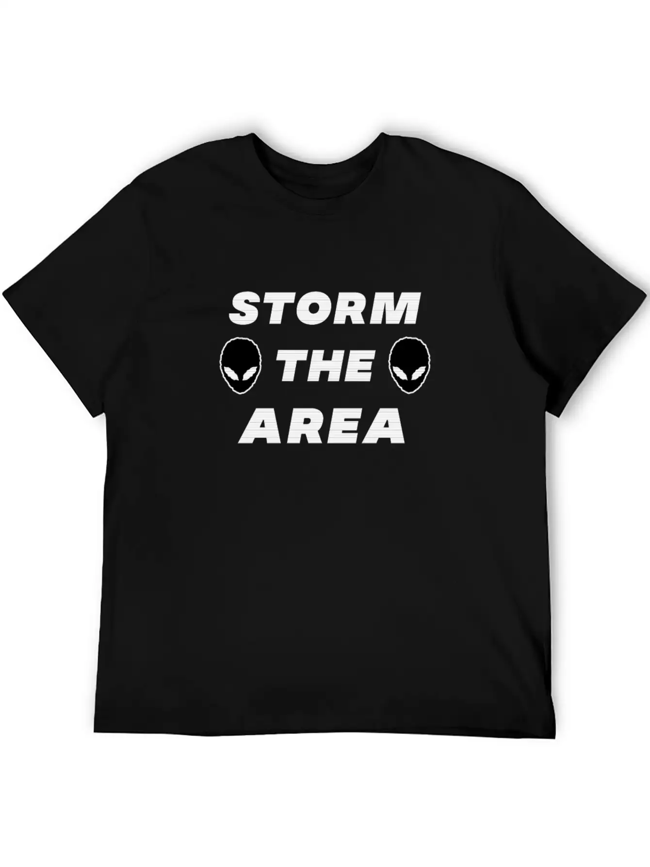 Storm The Area Alien UFO Space Spaceman Classic Cotton Tee – Unisex Comfort For Any Season