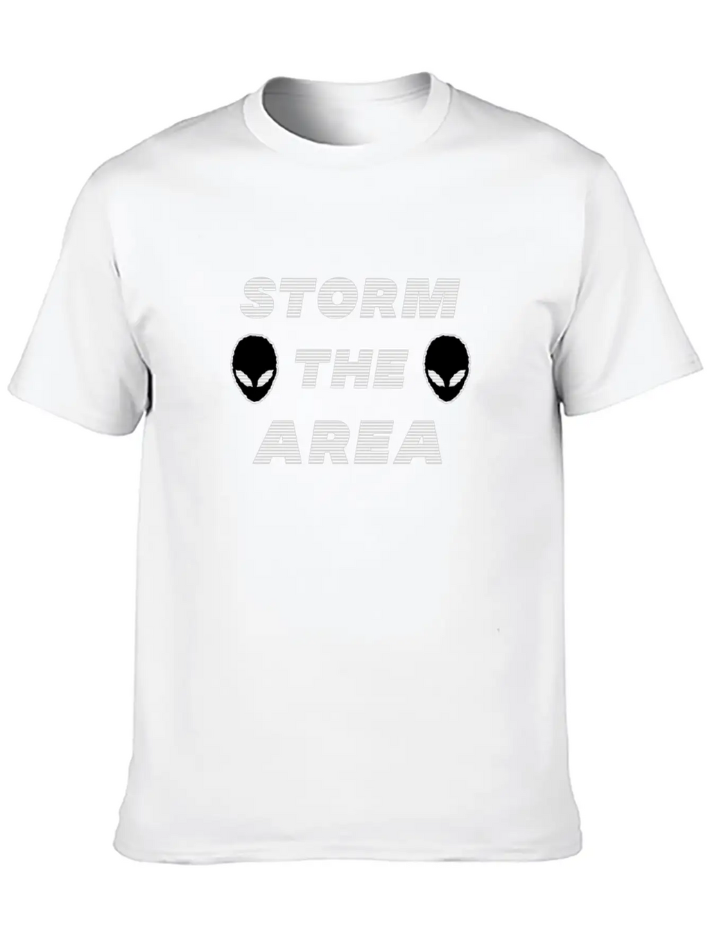 Storm The Area Alien UFO Space Spaceman Classic Cotton Tee – Unisex Comfort For Any Season