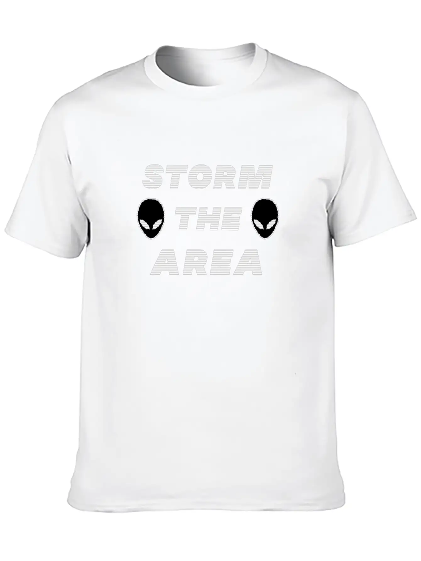 Storm The Area Alien UFO Space Spaceman Classic Cotton Tee – Unisex Comfort For Any Season