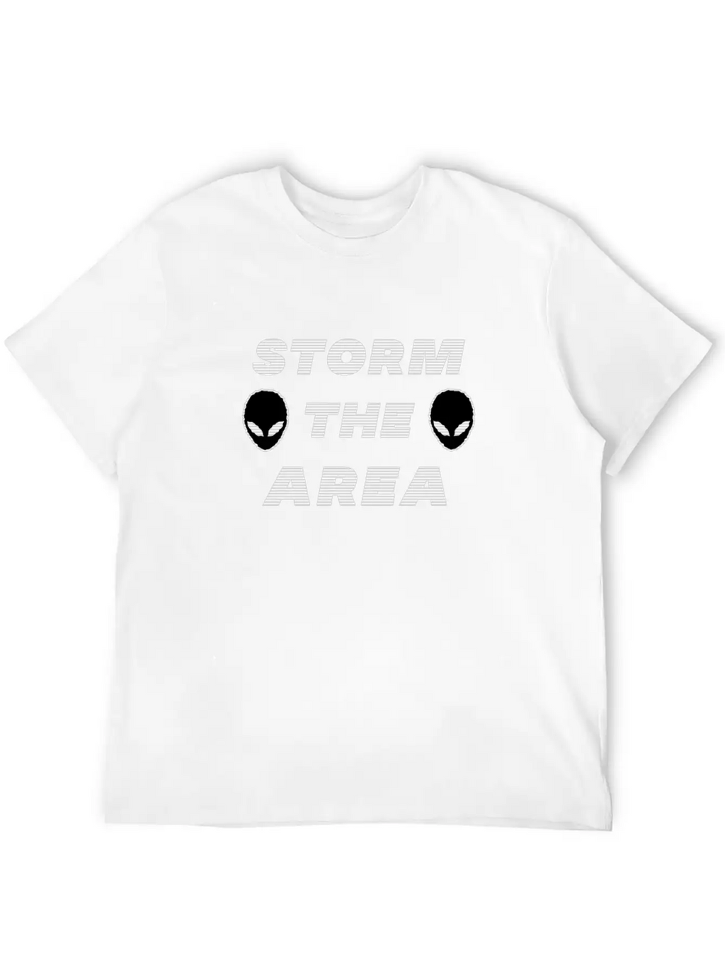Storm The Area Alien UFO Space Spaceman Classic Cotton Tee – Unisex Comfort For Any Season