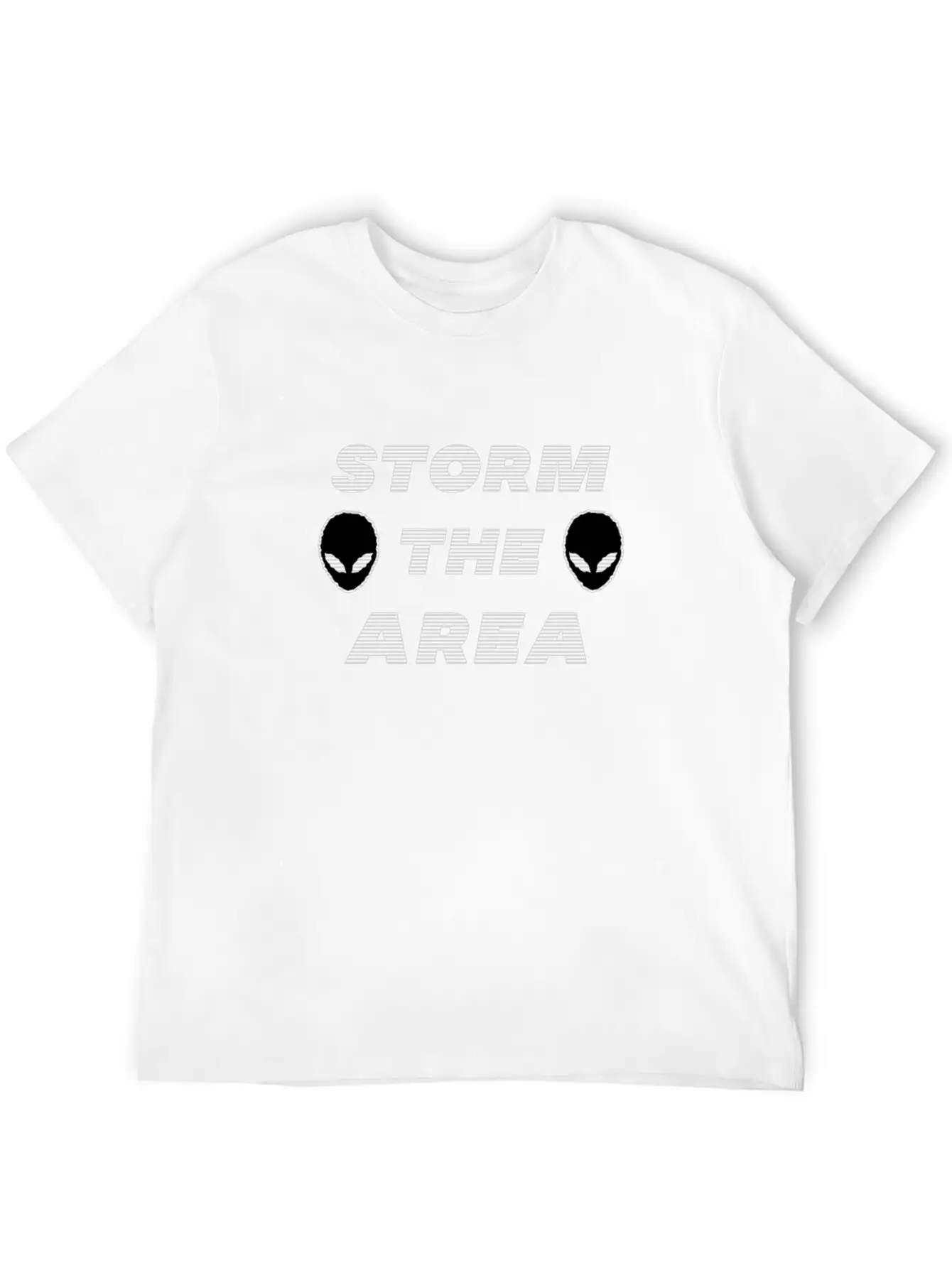 Storm The Area Alien UFO Space Spaceman Classic Cotton Tee – Unisex Comfort For Any Season