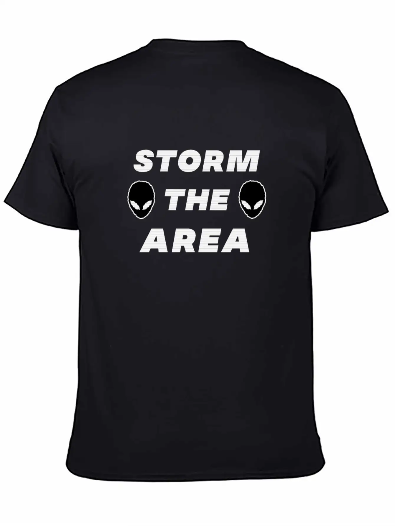 Storm The Area Alien UFO Space Spaceman Classic Cotton Tee – Unisex Comfort For Any Season