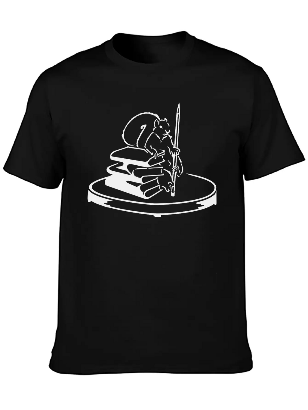 Story Collector Squirrel With Books & Pencil (1c) Classic Cotton Tee – Unisex Comfort For Any Season