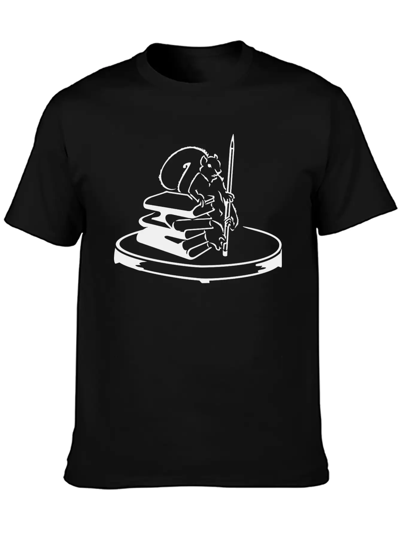 Story Collector Squirrel With Books & Pencil (1c) Classic Cotton Tee – Unisex Comfort For Any Season