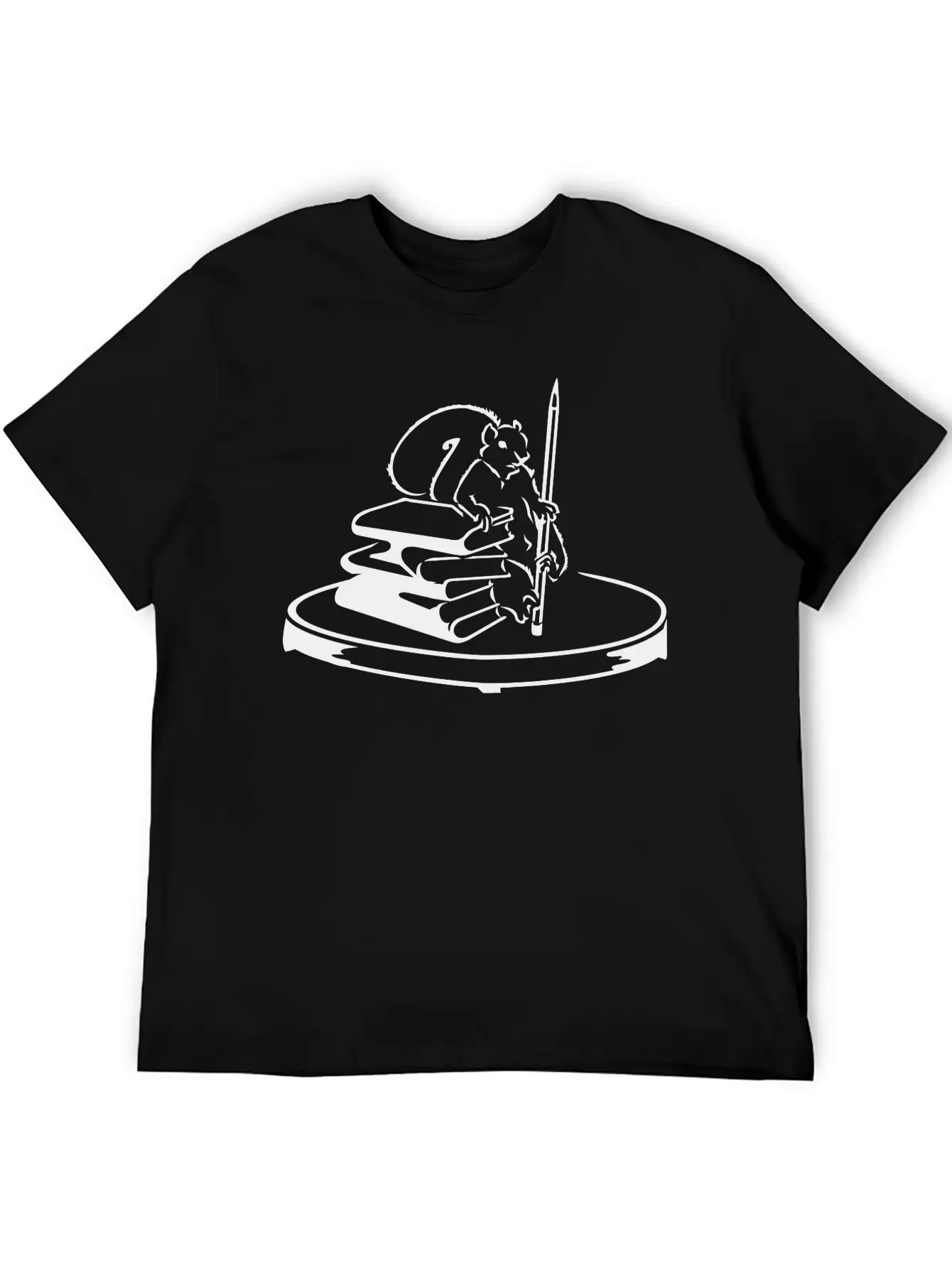 Story Collector Squirrel With Books & Pencil (1c) Classic Cotton Tee – Unisex Comfort For Any Season
