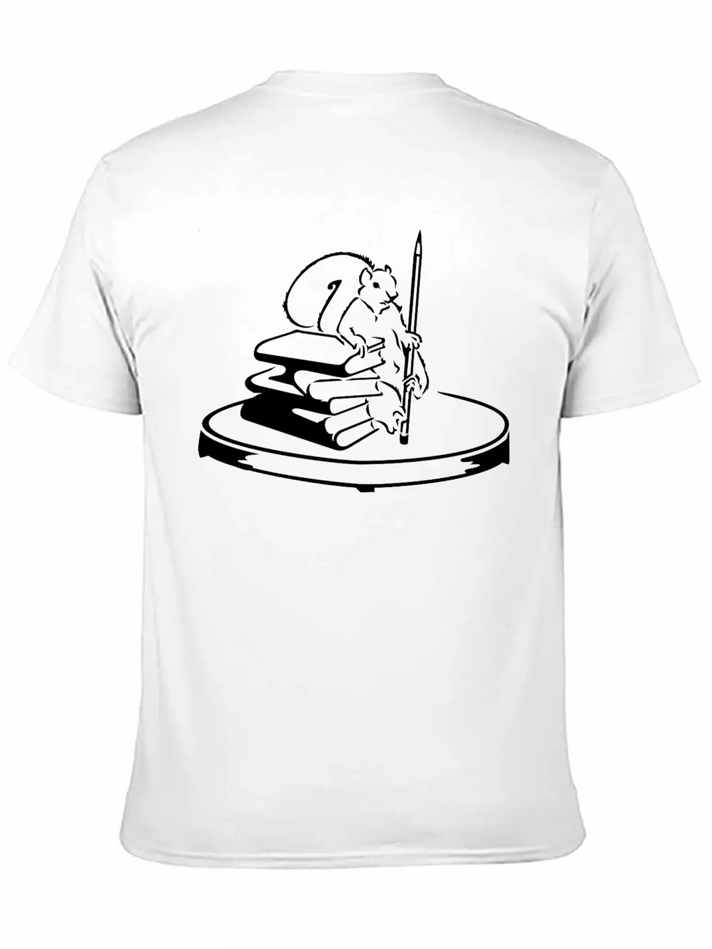 Story Collector Squirrel With Books & Pencil (1c) Classic Cotton Tee – Unisex Comfort For Any Season