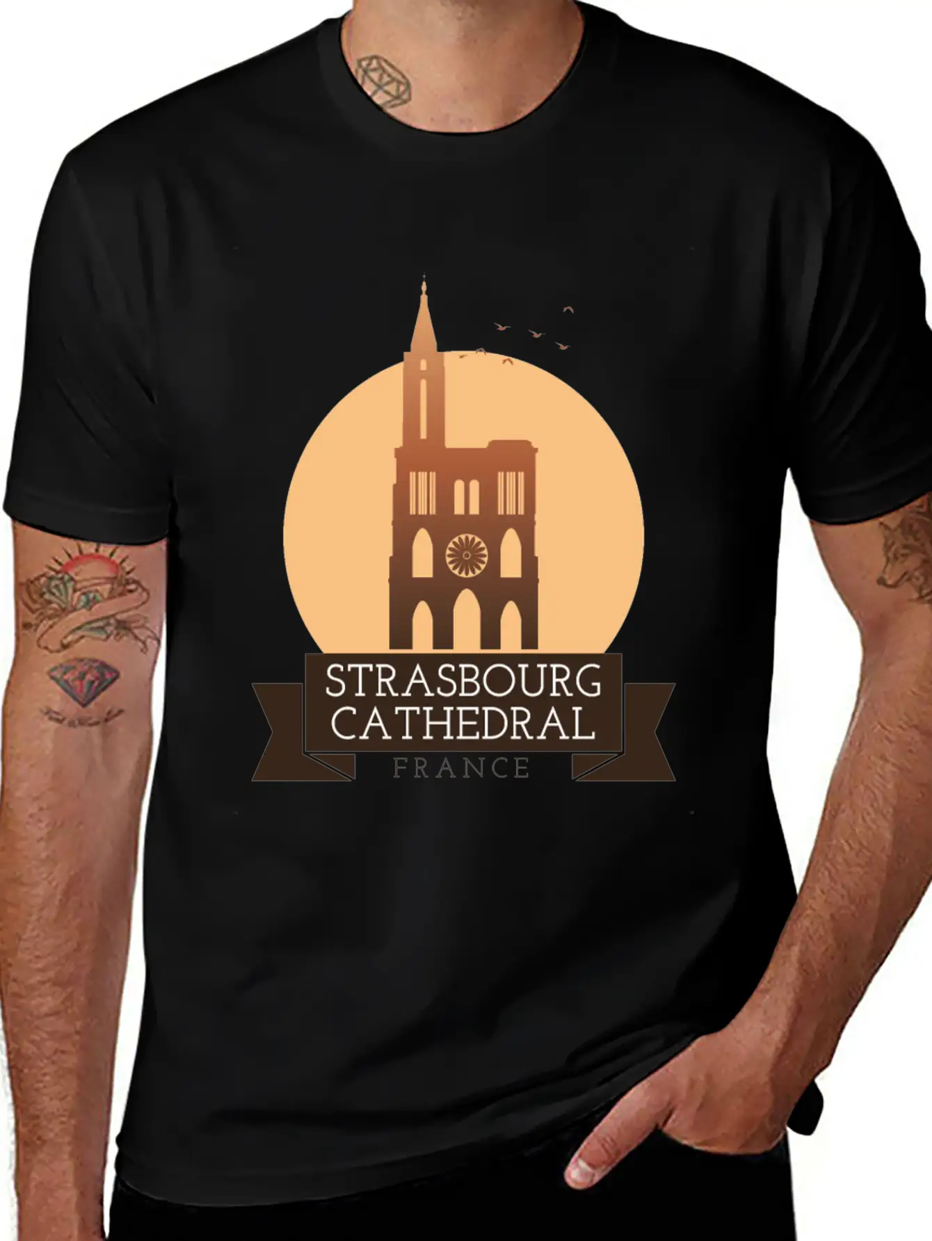 Strasbourg Cathedral - France Breathable Soft Cotton T-Shirt – Timeless Casual Look
