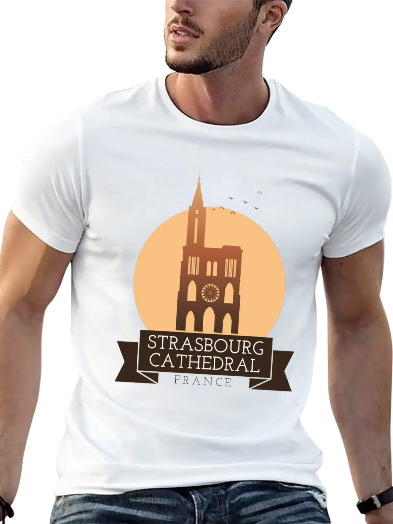 Strasbourg Cathedral - France Breathable Soft Cotton T-Shirt – Timeless Casual Look