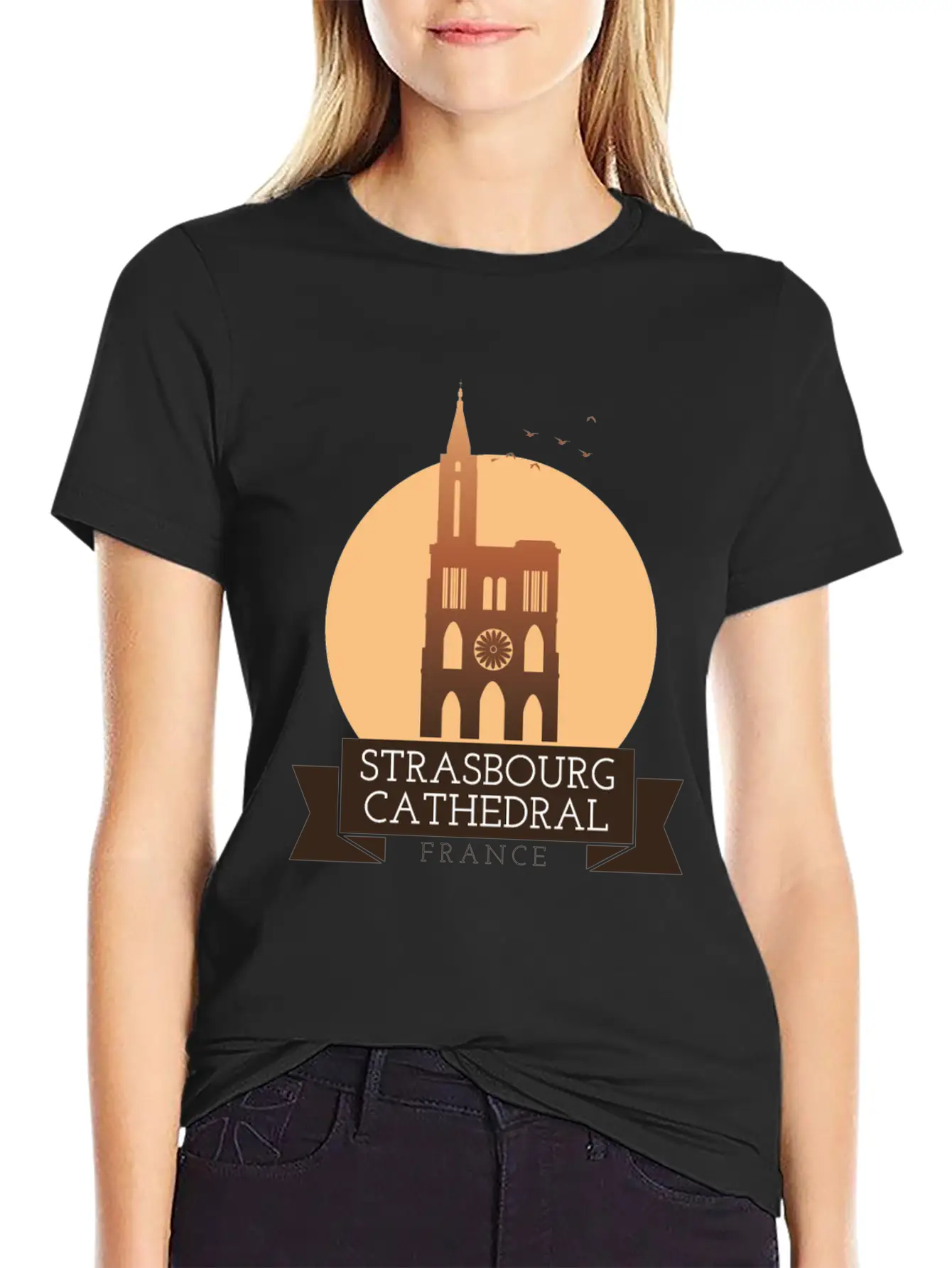 Strasbourg Cathedral - France Breathable Soft Cotton T-Shirt – Timeless Casual Look