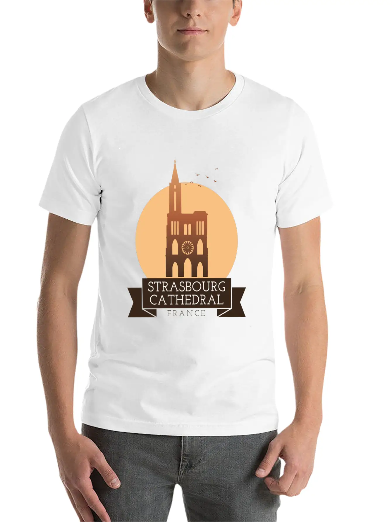 Strasbourg Cathedral - France Breathable Soft Cotton T-Shirt – Timeless Casual Look