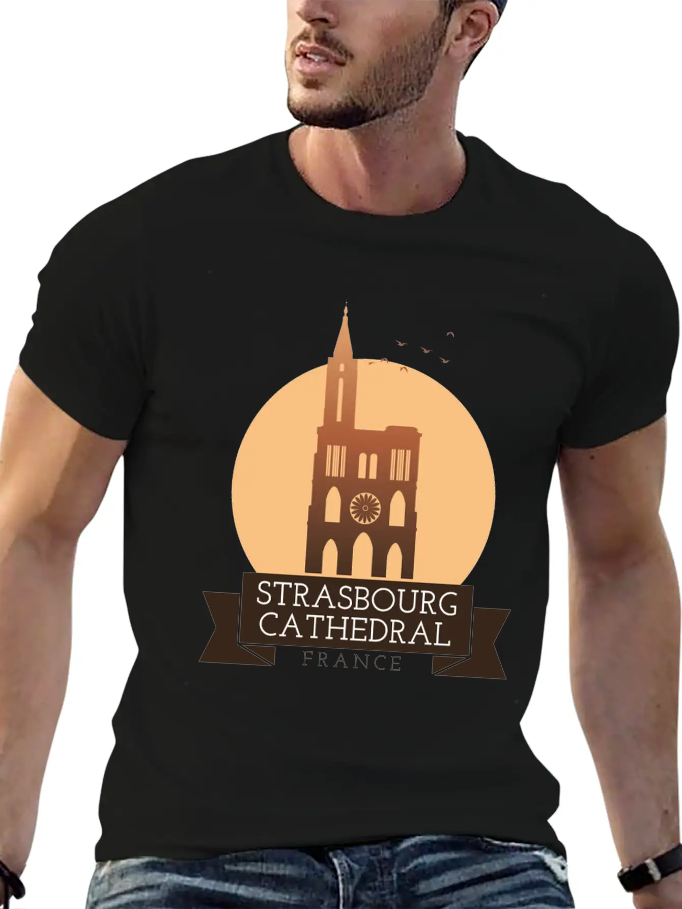 Strasbourg Cathedral - France Breathable Soft Cotton T-Shirt – Timeless Casual Look