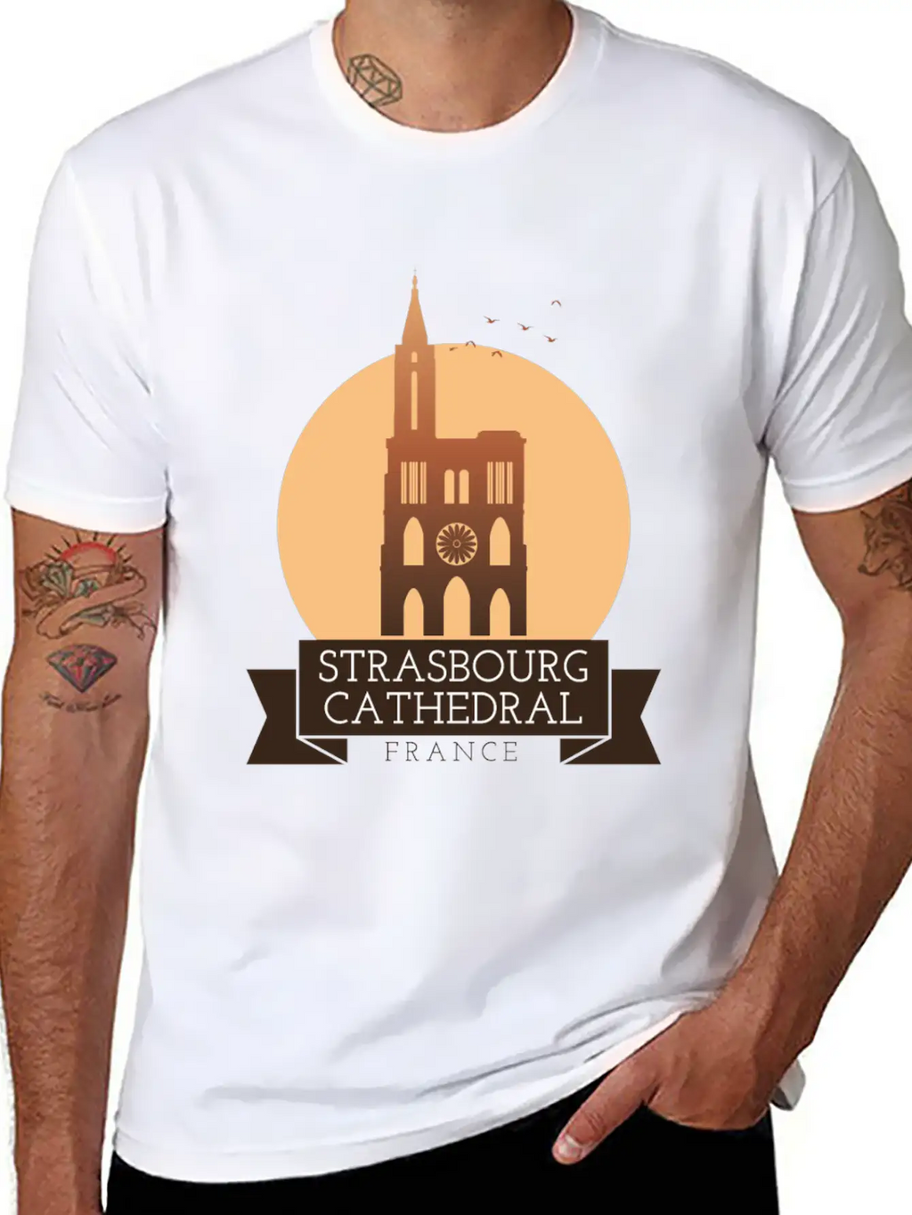 Strasbourg Cathedral - France Breathable Soft Cotton T-Shirt – Timeless Casual Look