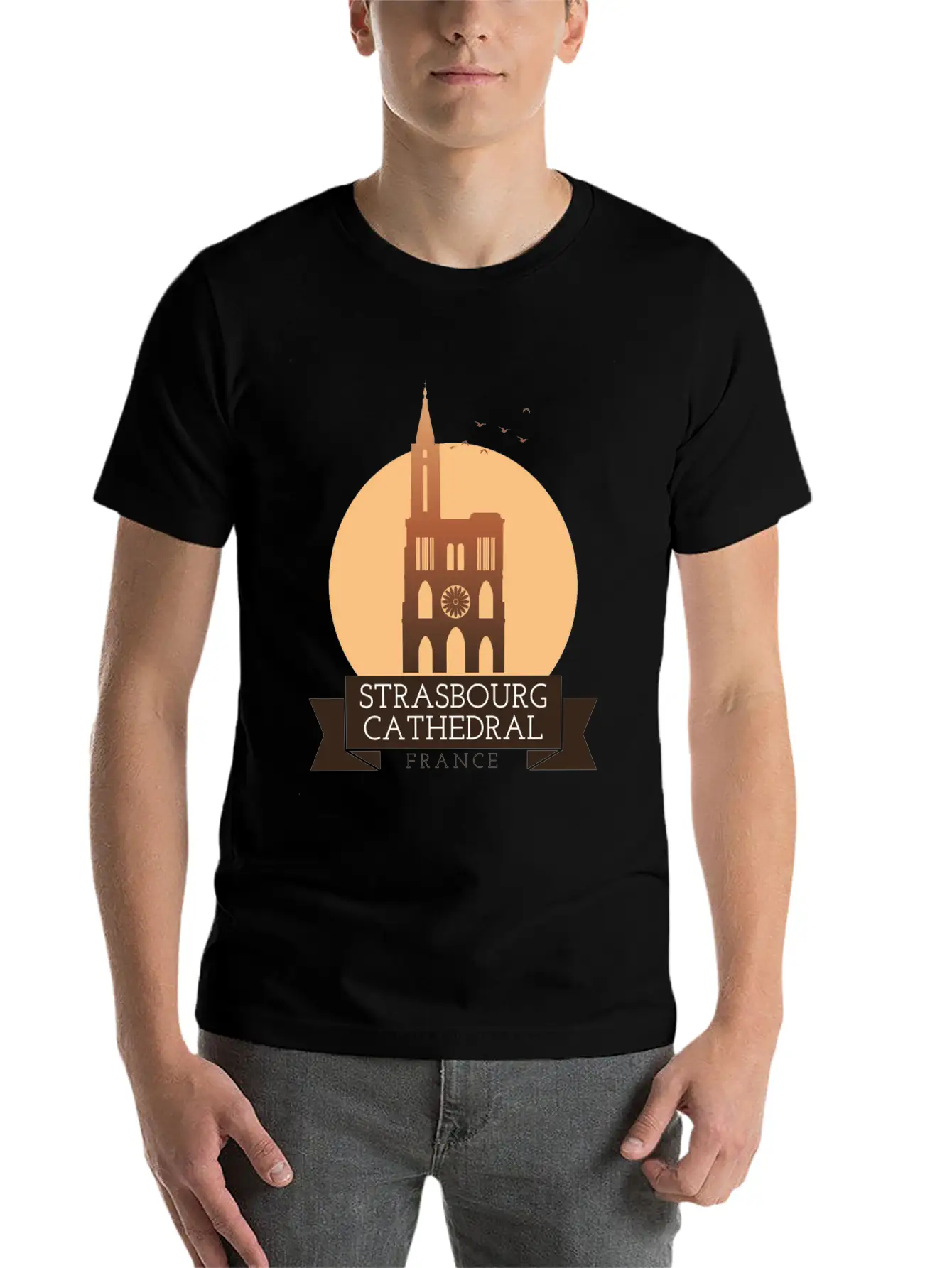 Strasbourg Cathedral - France Breathable Soft Cotton T-Shirt – Timeless Casual Look