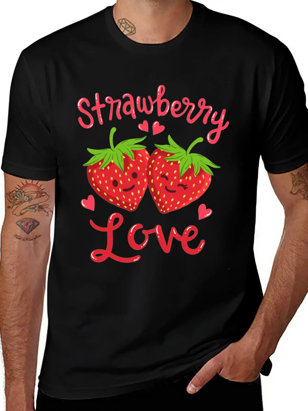 Strawberry Kawaii Stylish Everyday T-Shirt – Unisex Basic Cotton Tee