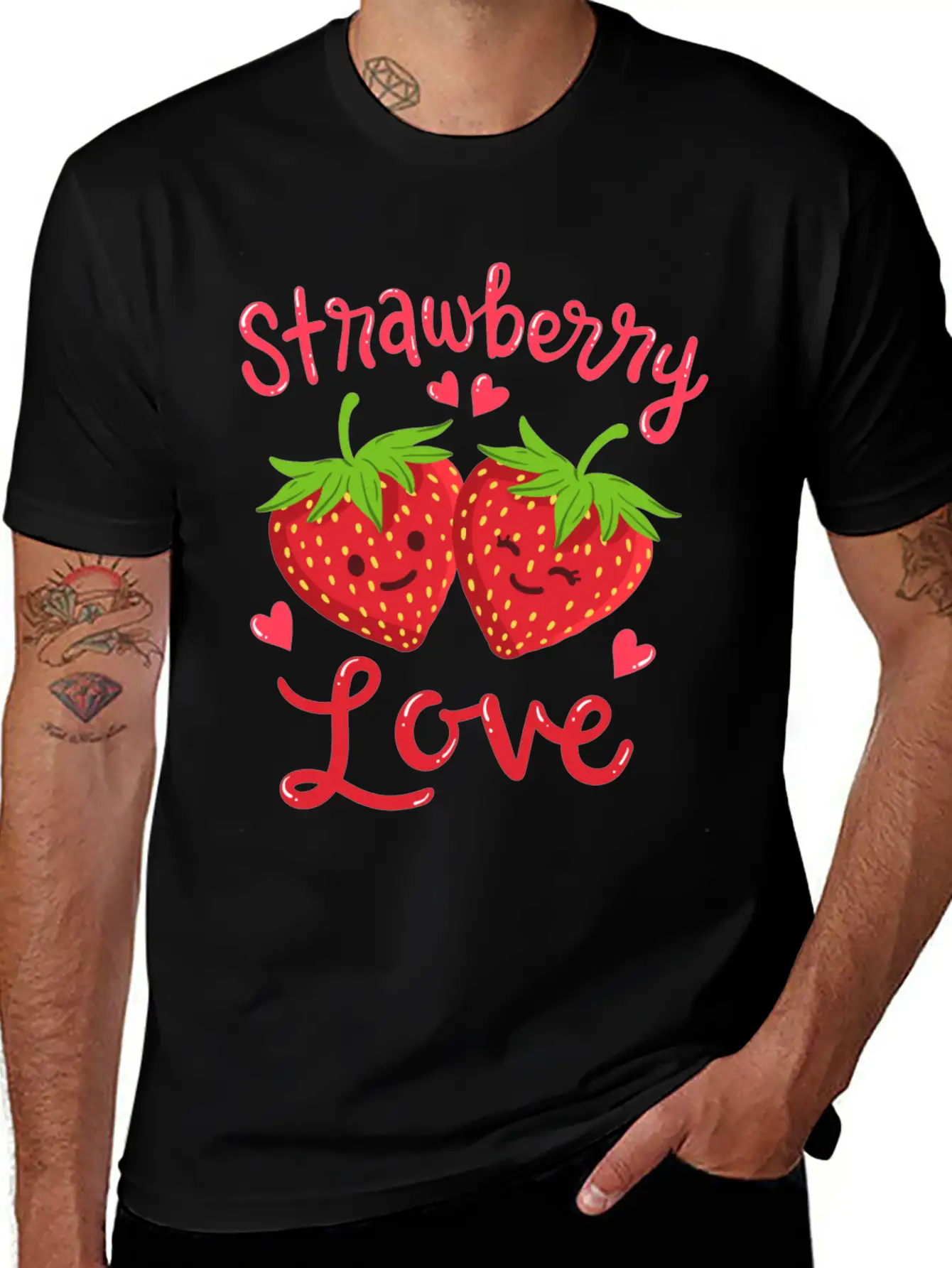 Strawberry Kawaii Stylish Everyday T-Shirt – Unisex Basic Cotton Tee