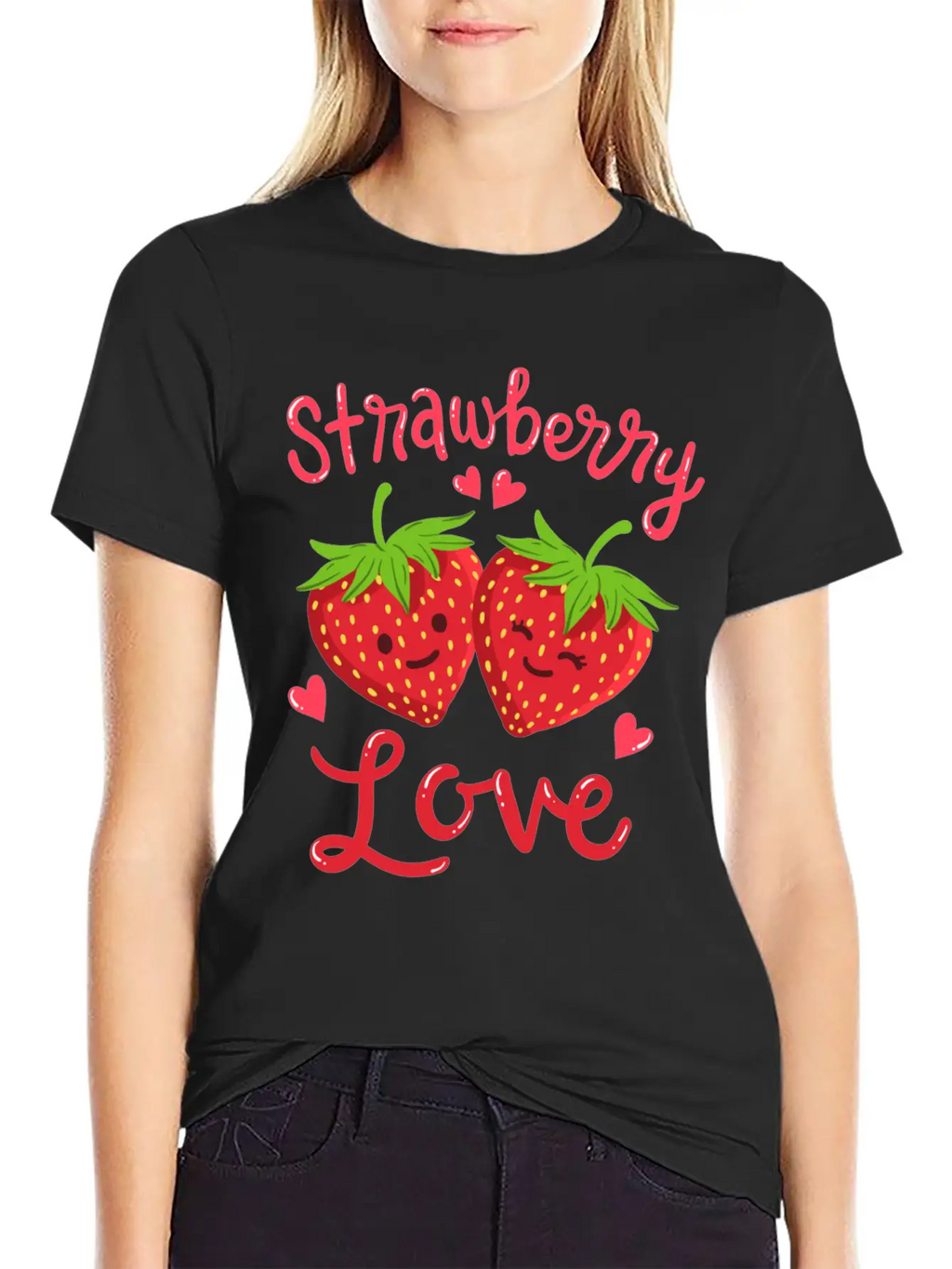Strawberry Kawaii Stylish Everyday T-Shirt – Unisex Basic Cotton Tee