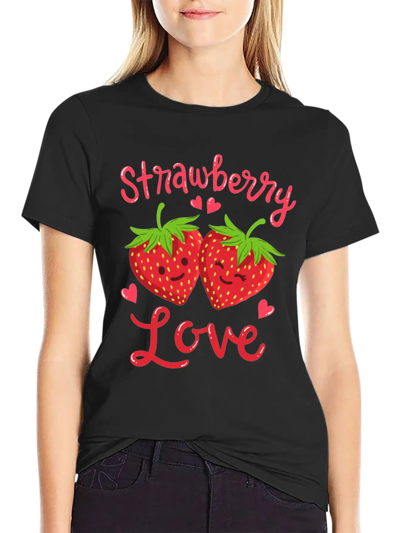 Strawberry Kawaii Stylish Everyday T-Shirt – Unisex Basic Cotton Tee