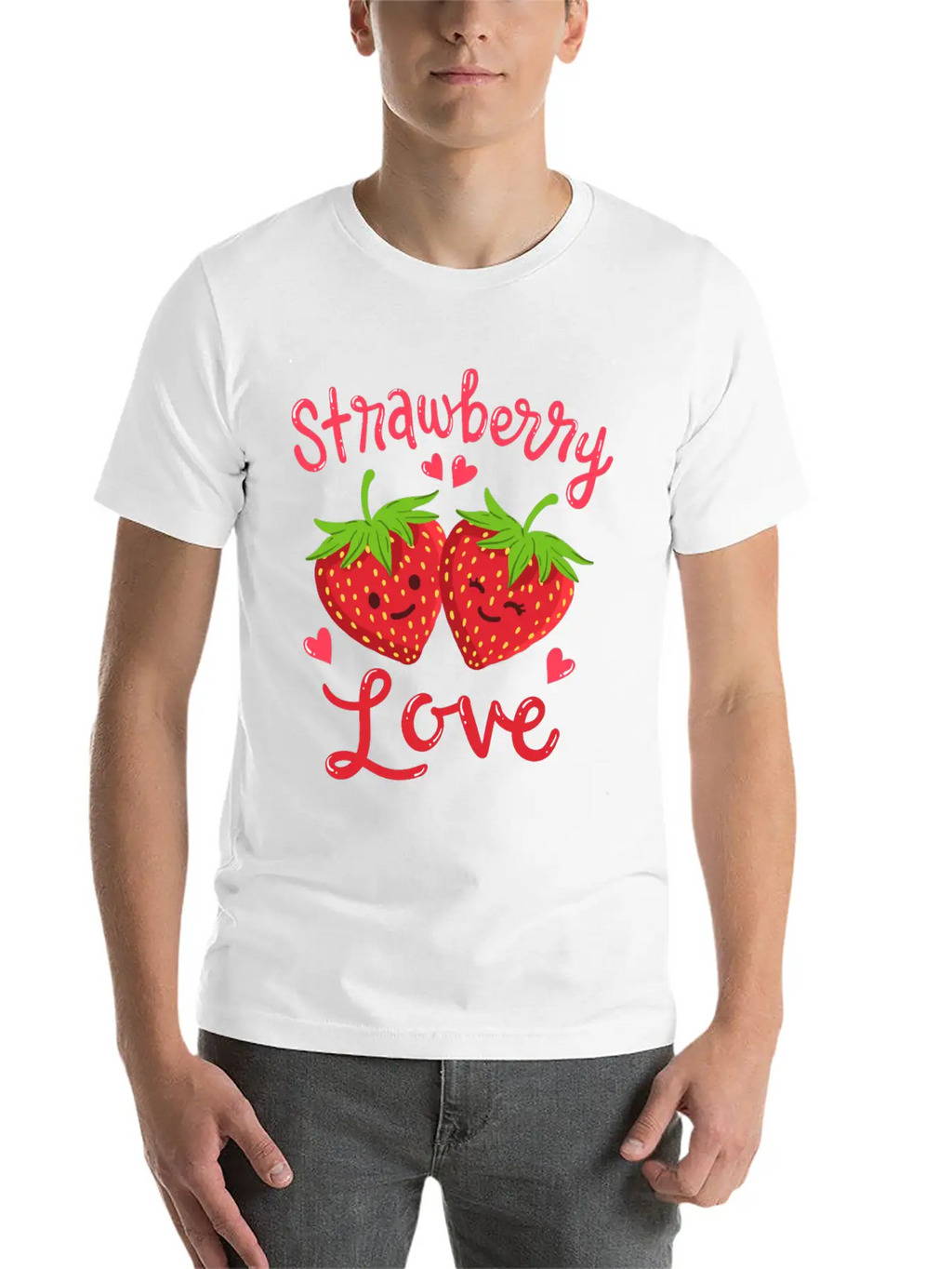 Strawberry Kawaii Stylish Everyday T-Shirt – Unisex Basic Cotton Tee
