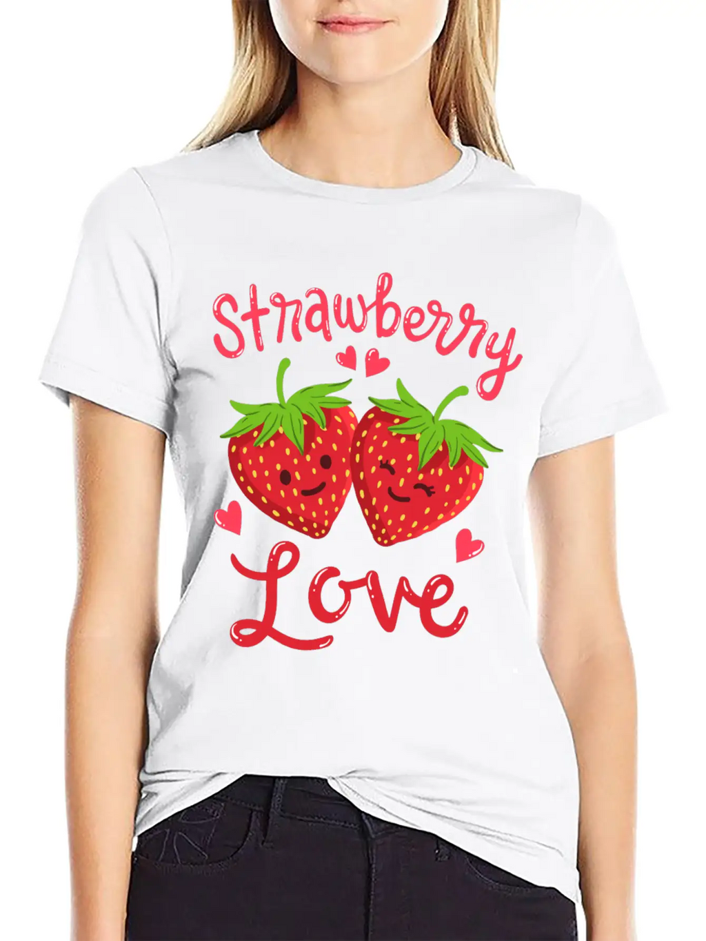 Strawberry Kawaii Stylish Everyday T-Shirt – Unisex Basic Cotton Tee