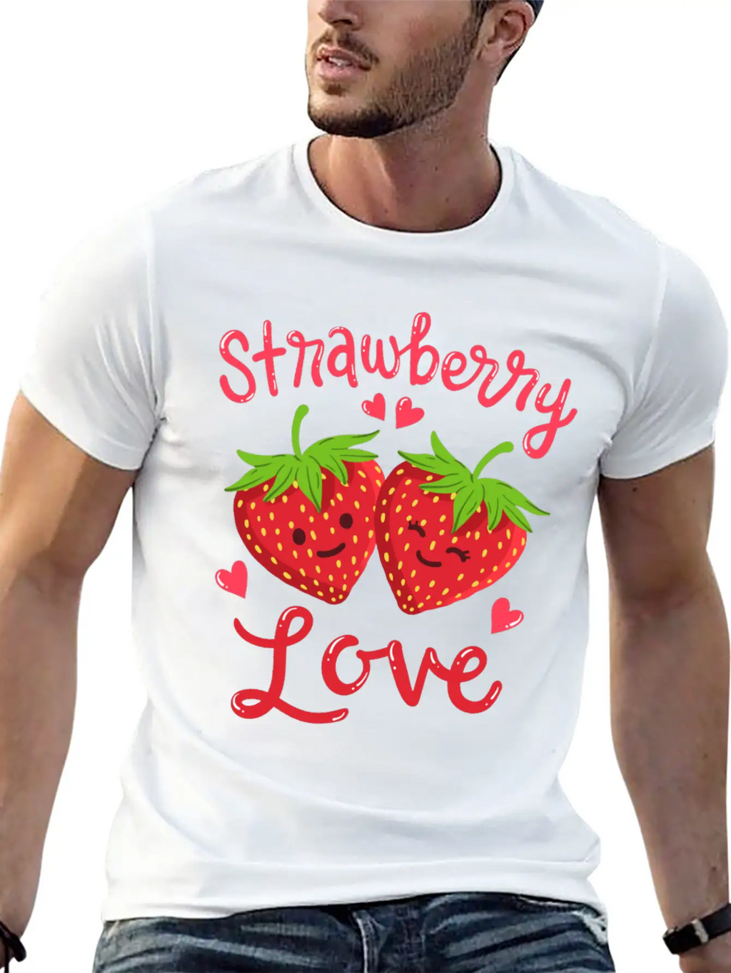 Strawberry Kawaii Stylish Everyday T-Shirt – Unisex Basic Cotton Tee