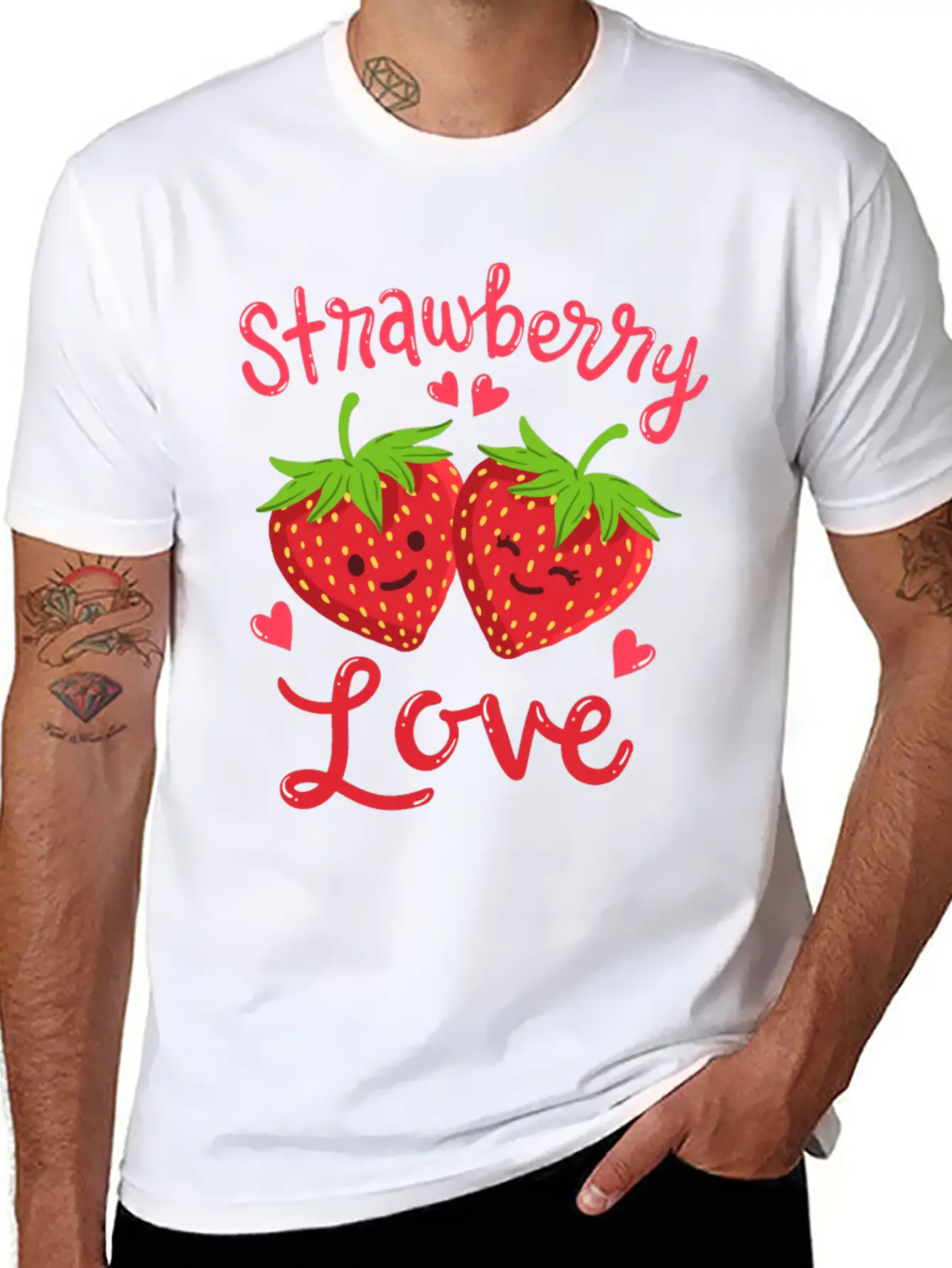Strawberry Kawaii Stylish Everyday T-Shirt – Unisex Basic Cotton Tee